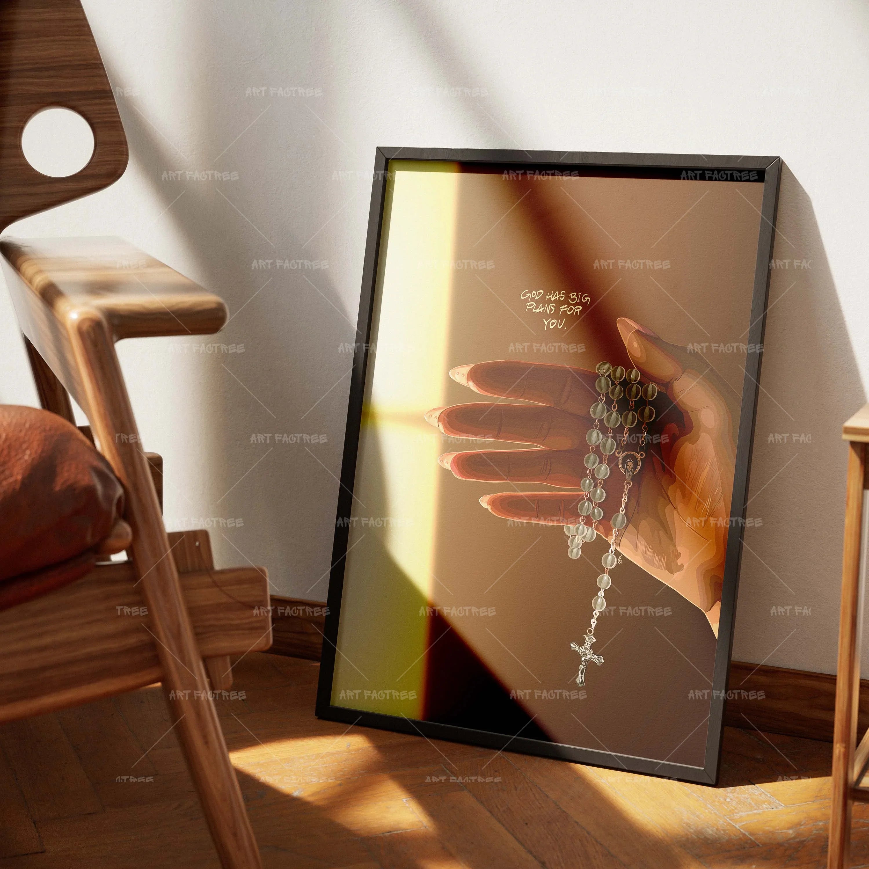 Hands Of Devotion (Smard X Anaya)-wall art print featuring decorative artistic design suitable for living rooms, offices, and schools by SmardArt. Elevate your space with Black wall art that speaks to culture, identity, and creativity. At Smard, we celebrate artistry made with melanin, bringing powerful and inspiring designs to life.