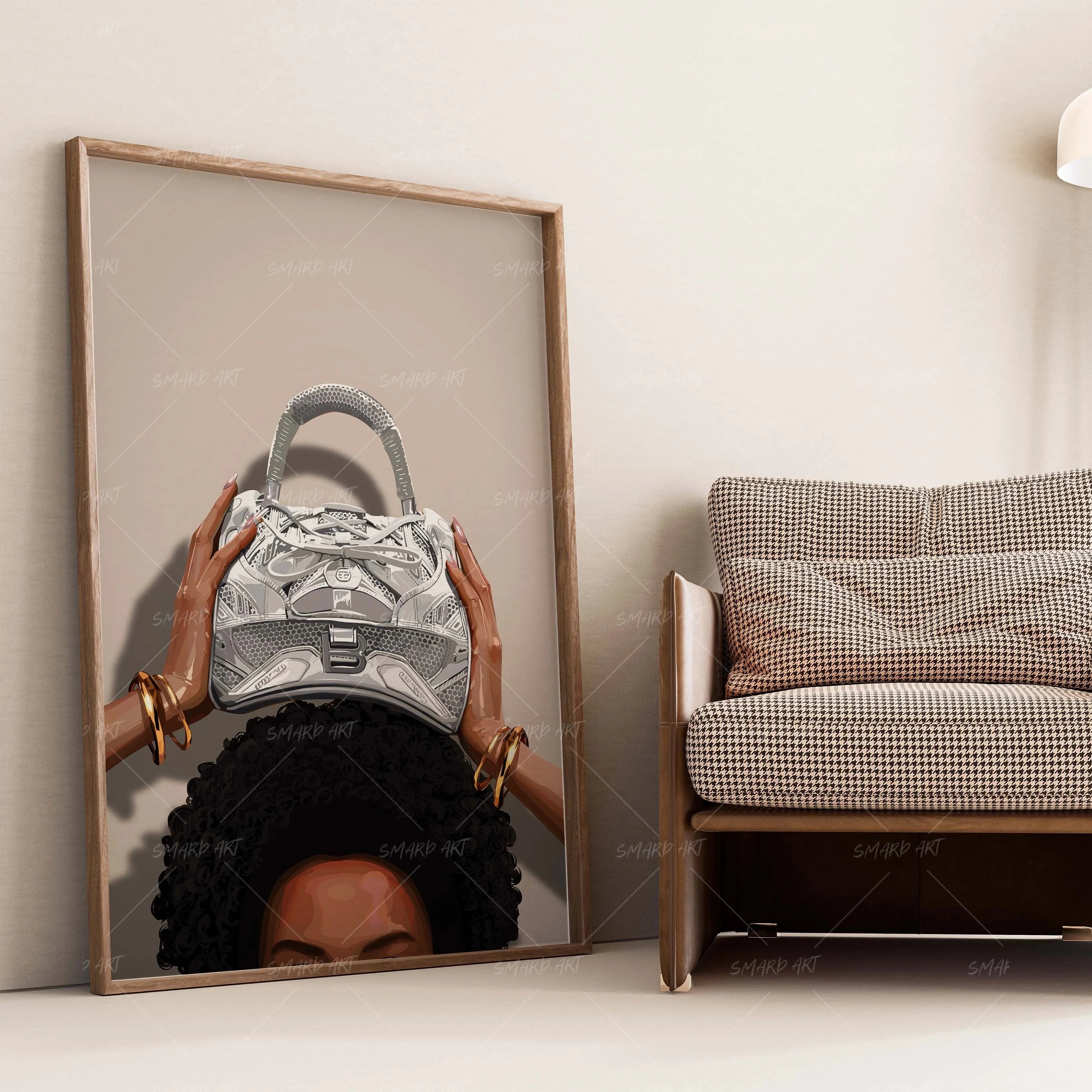 Held High-wall art print featuring decorative artistic design suitable for living rooms, offices, and schools by SmardArt. Elevate your space with Black wall art that speaks to culture, identity, and creativity. At Smard, we celebrate artistry made with melanin, bringing powerful and inspiring designs to life.