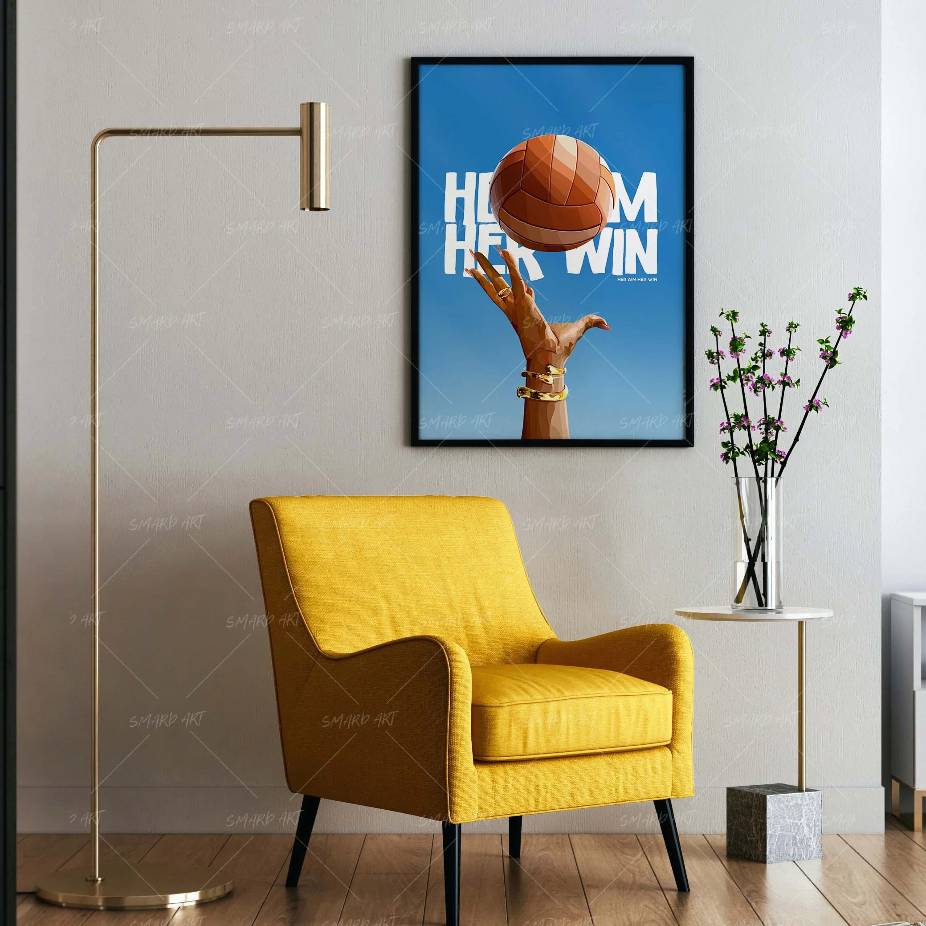 Her Arm, Her Win-wall art print featuring decorative artistic design suitable for living rooms, offices, and schools by SmardArt. Elevate your space with Black wall art that speaks to culture, identity, and creativity. At Smard, we celebrate artistry made with melanin, bringing powerful and inspiring designs to life.