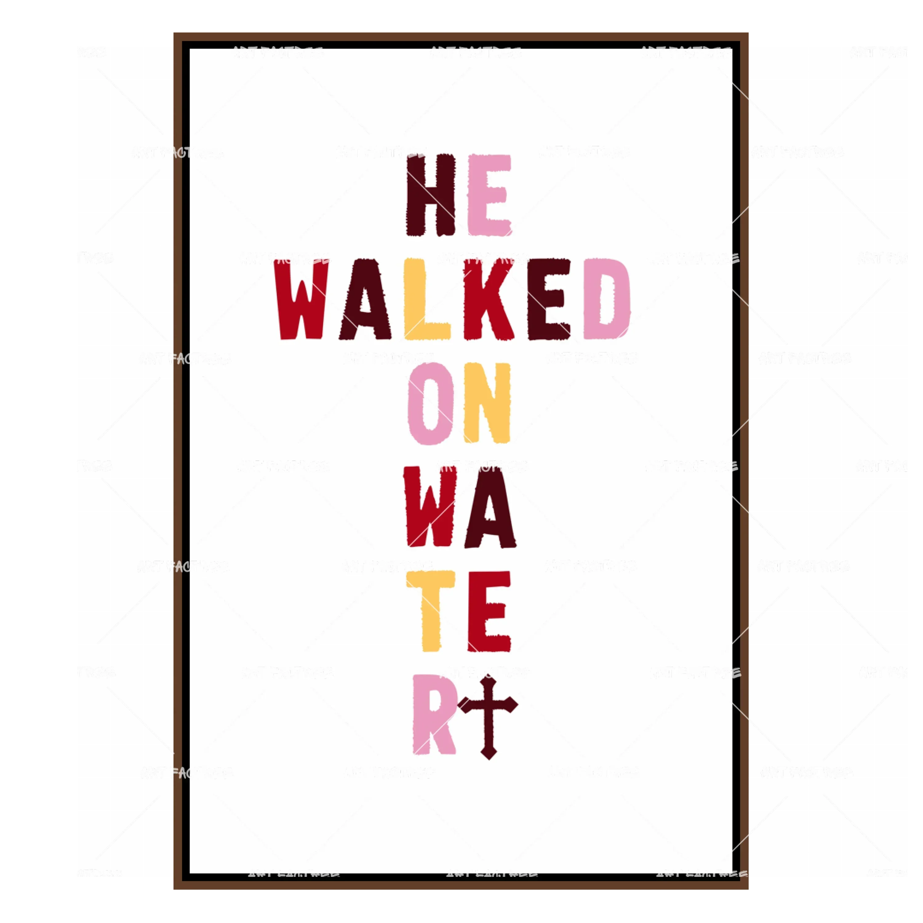 He Walked On Water (Smard X Anaya)-wall art print featuring decorative artistic design suitable for living rooms, offices, and schools by SmardArt. Elevate your space with Black wall art that speaks to culture, identity, and creativity. At Smard, we celebrate artistry made with melanin, bringing powerful and inspiring designs to life.