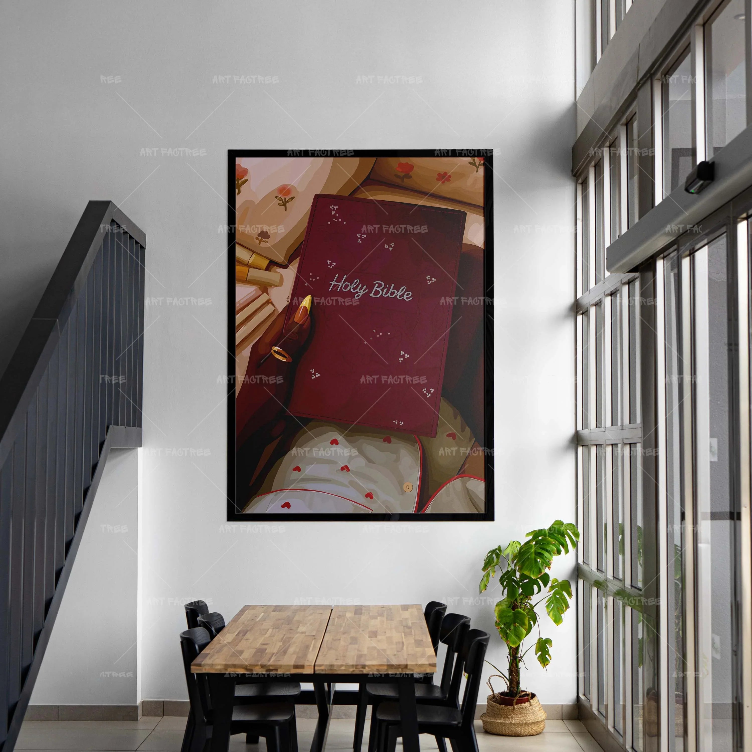 His Word (Smard X Anaya)-wall art print featuring decorative artistic design suitable for living rooms, offices, and schools by SmardArt. Elevate your space with Black wall art that speaks to culture, identity, and creativity. At Smard, we celebrate artistry made with melanin, bringing powerful and inspiring designs to life.
