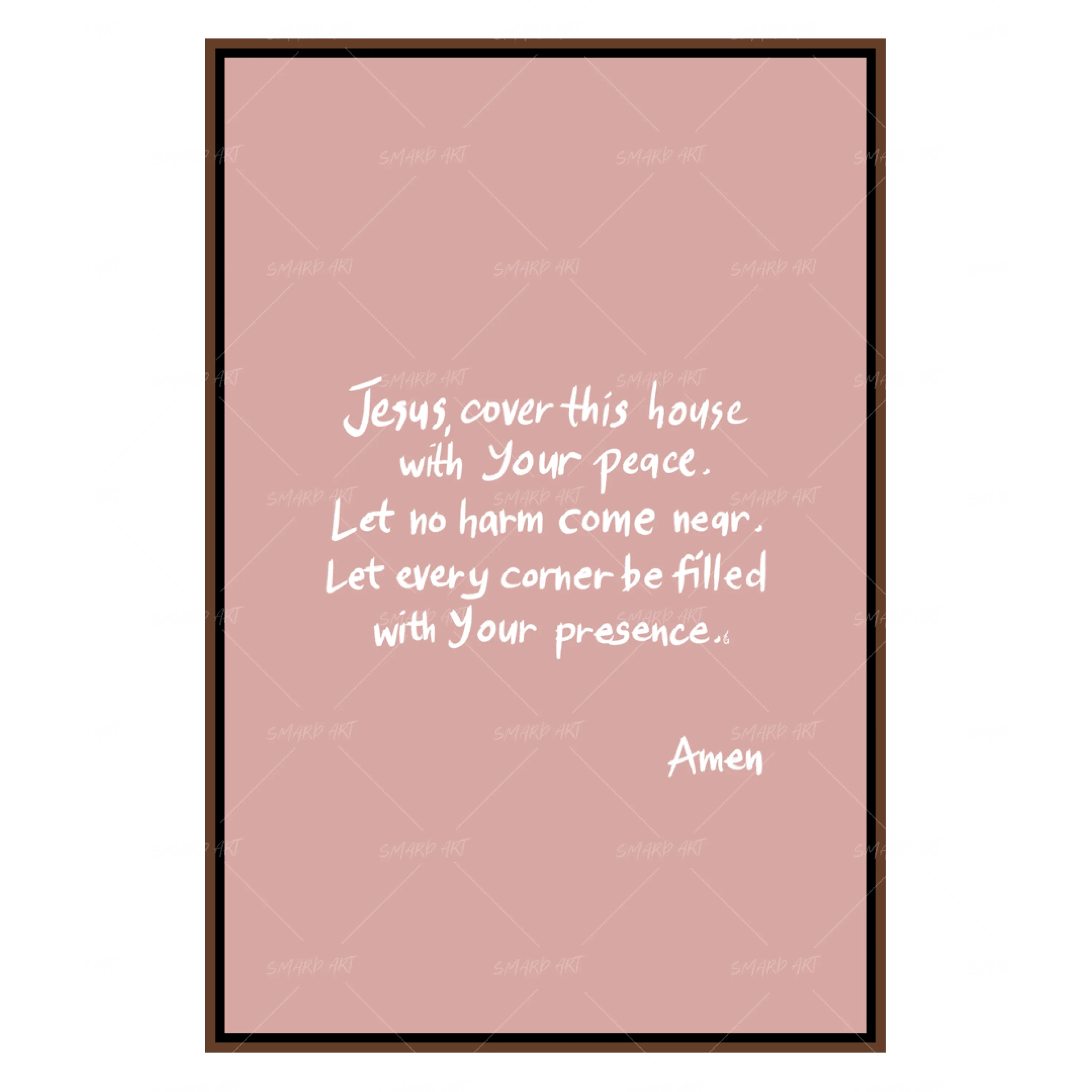 Home Protection Prayer-wall art print featuring decorative artistic design suitable for living rooms, offices, and schools by SmardArt. Elevate your space with Black wall art that speaks to culture, identity, and creativity. At Smard, we celebrate artistry made with melanin, bringing powerful and inspiring designs to life.