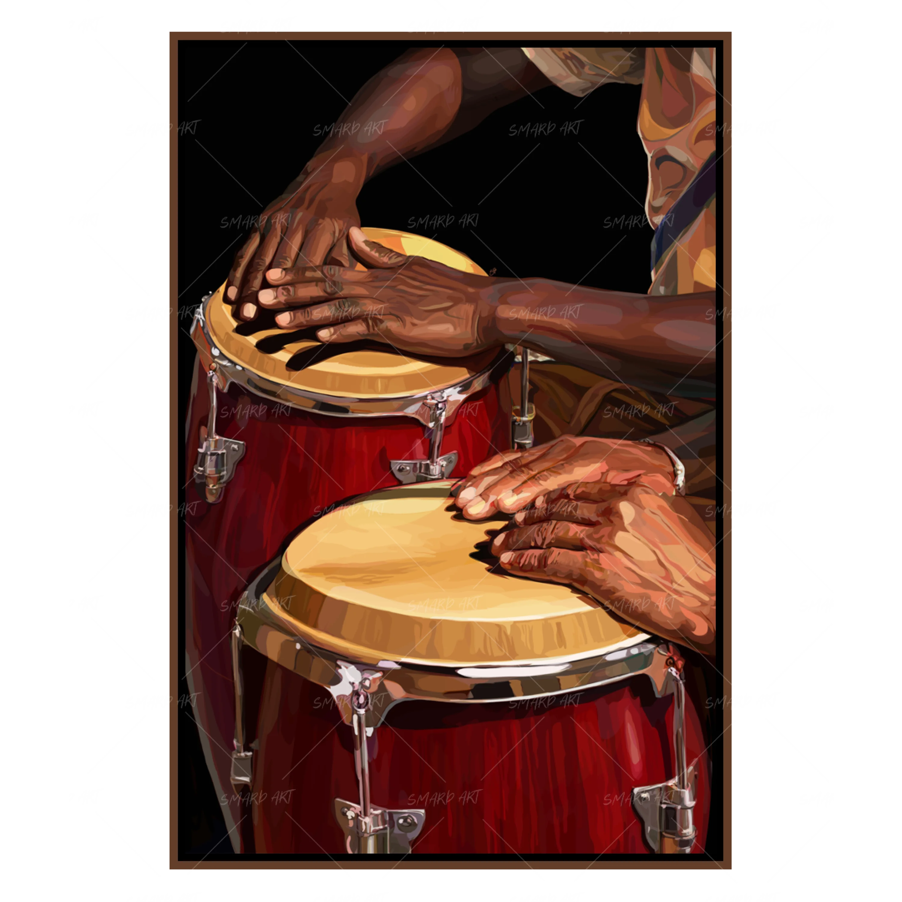 Hands Of Rythm-wall art print featuring decorative artistic design suitable for living rooms, offices, and schools by SmardArt. Elevate your space with Black wall art that speaks to culture, identity, and creativity. At Smard, we celebrate artistry made with melanin, bringing powerful and inspiring designs to life.