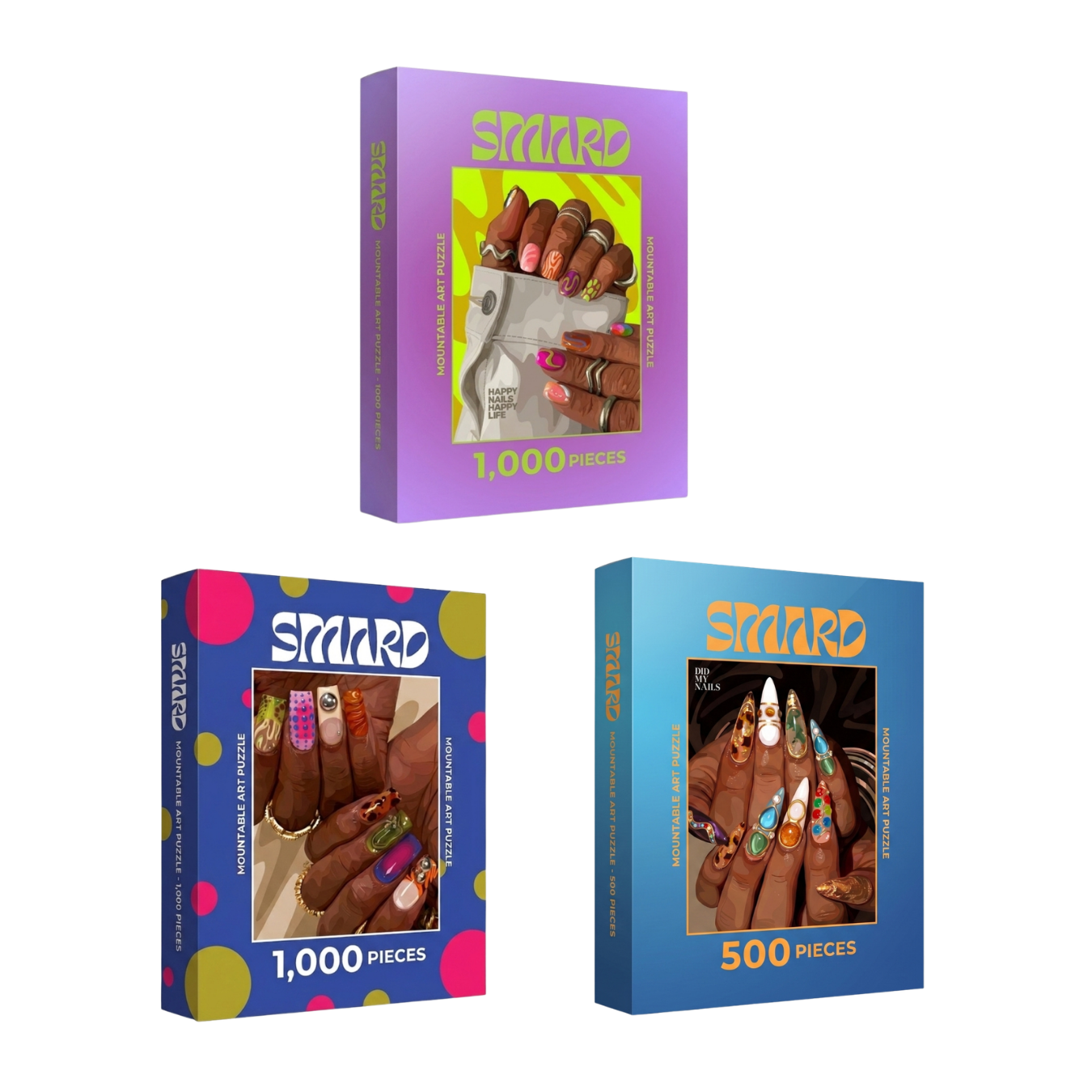 3 Pack Puzzle Bundle: Happy Nails Happy Life + Mani Cure + Did My Nails