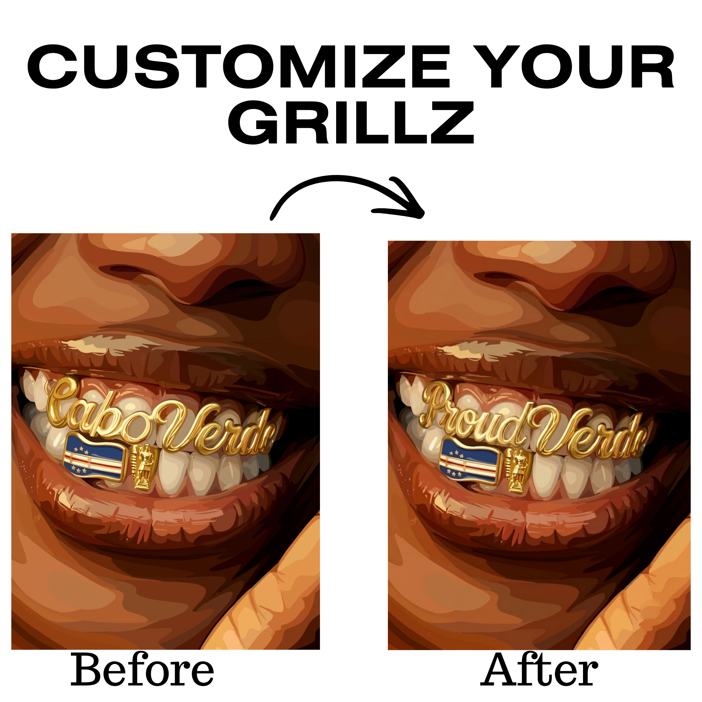 Rep Your Grillz Custom Wall Art