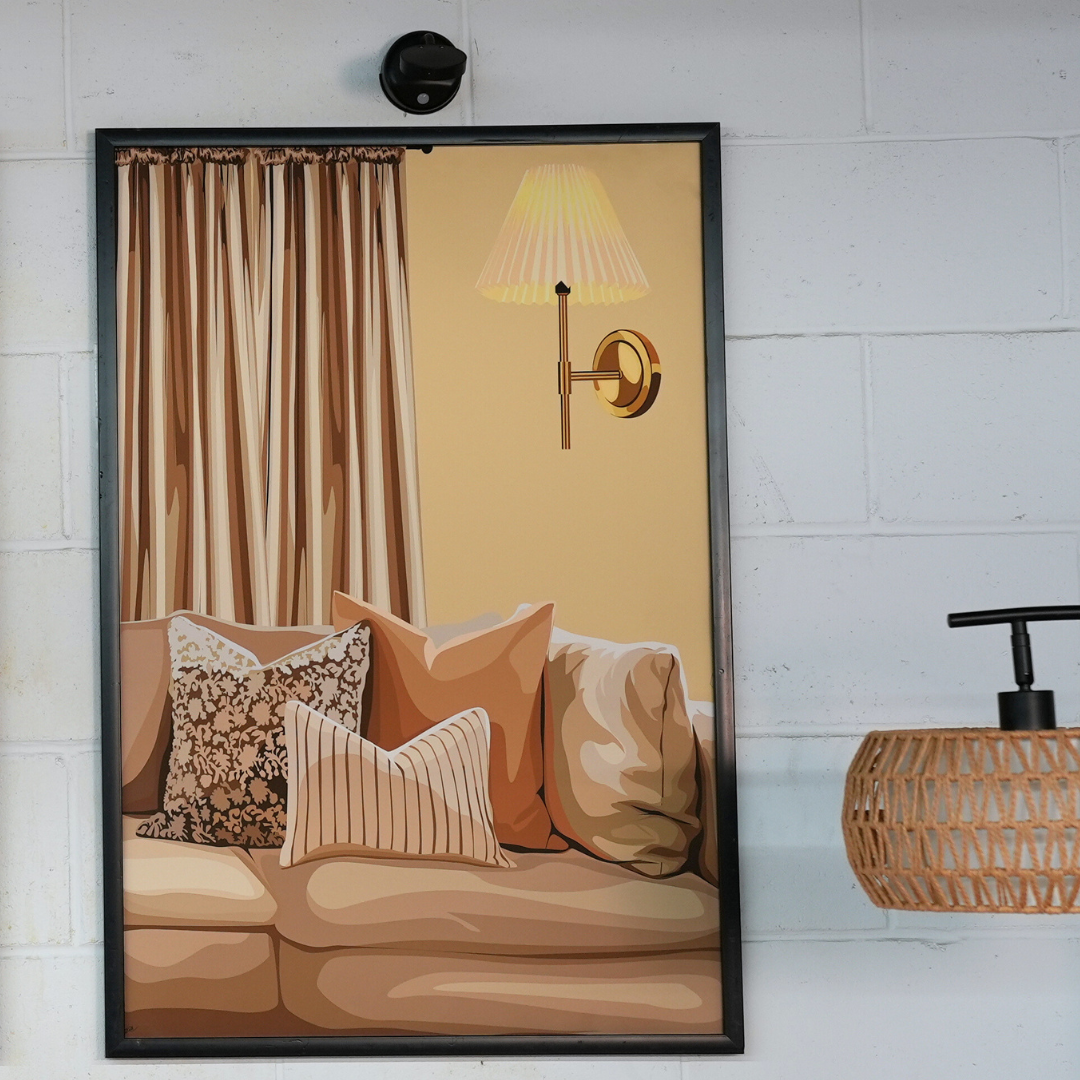 Frame Light - Round-wall art print featuring decorative artistic design suitable for living rooms, offices, and schools by SmardArt. Elevate your space with Black wall art that speaks to culture, identity, and creativity. At Smard, we celebrate artistry made with melanin, bringing powerful and inspiring designs to life.