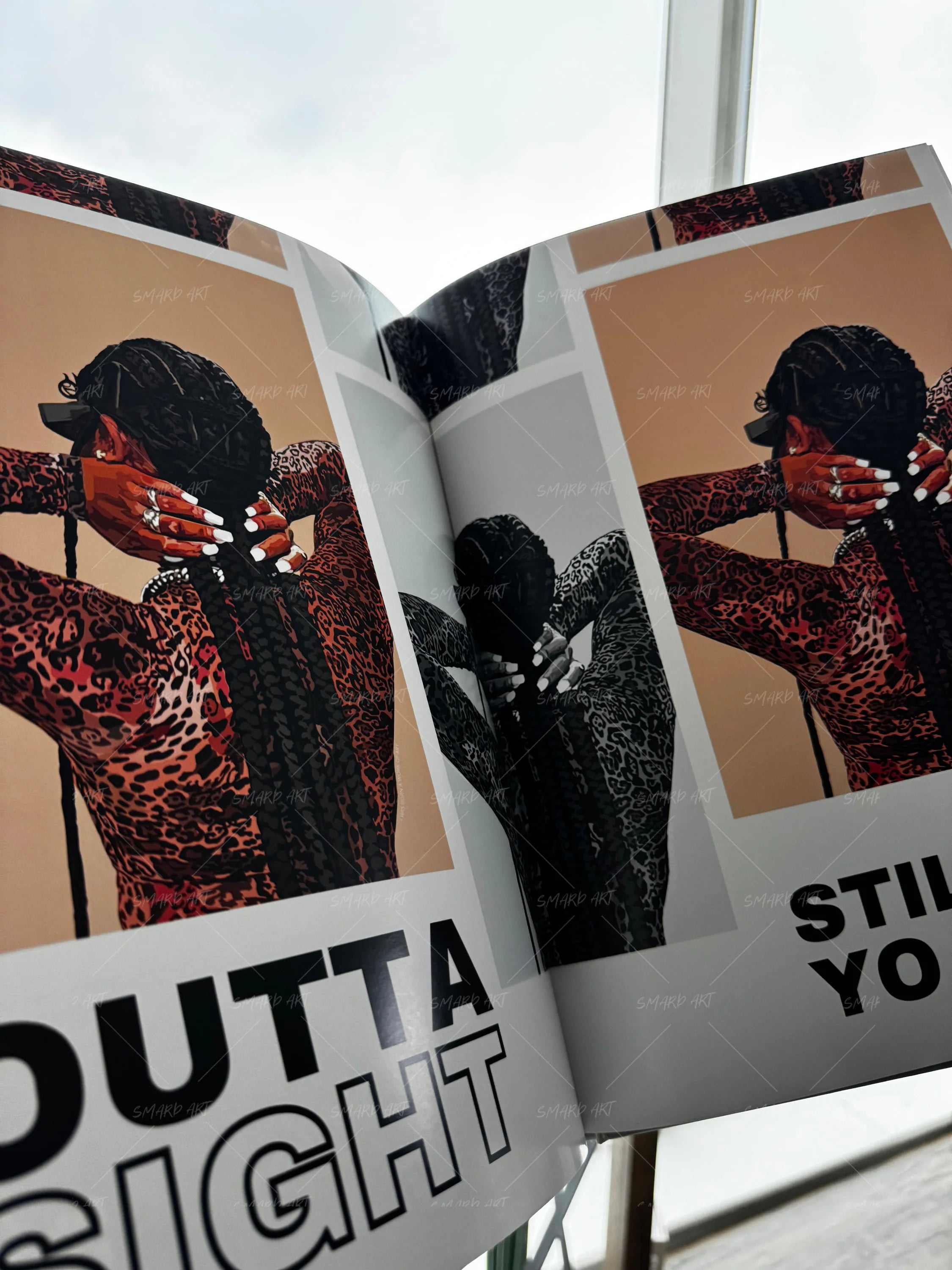 Dee Coffee Table Book-wall art print featuring decorative artistic design suitable for living rooms, offices, and schools by SmardArt. Elevate your space with Black wall art that speaks to culture, identity, and creativity. At Smard, we celebrate artistry made with melanin, bringing powerful and inspiring designs to life.