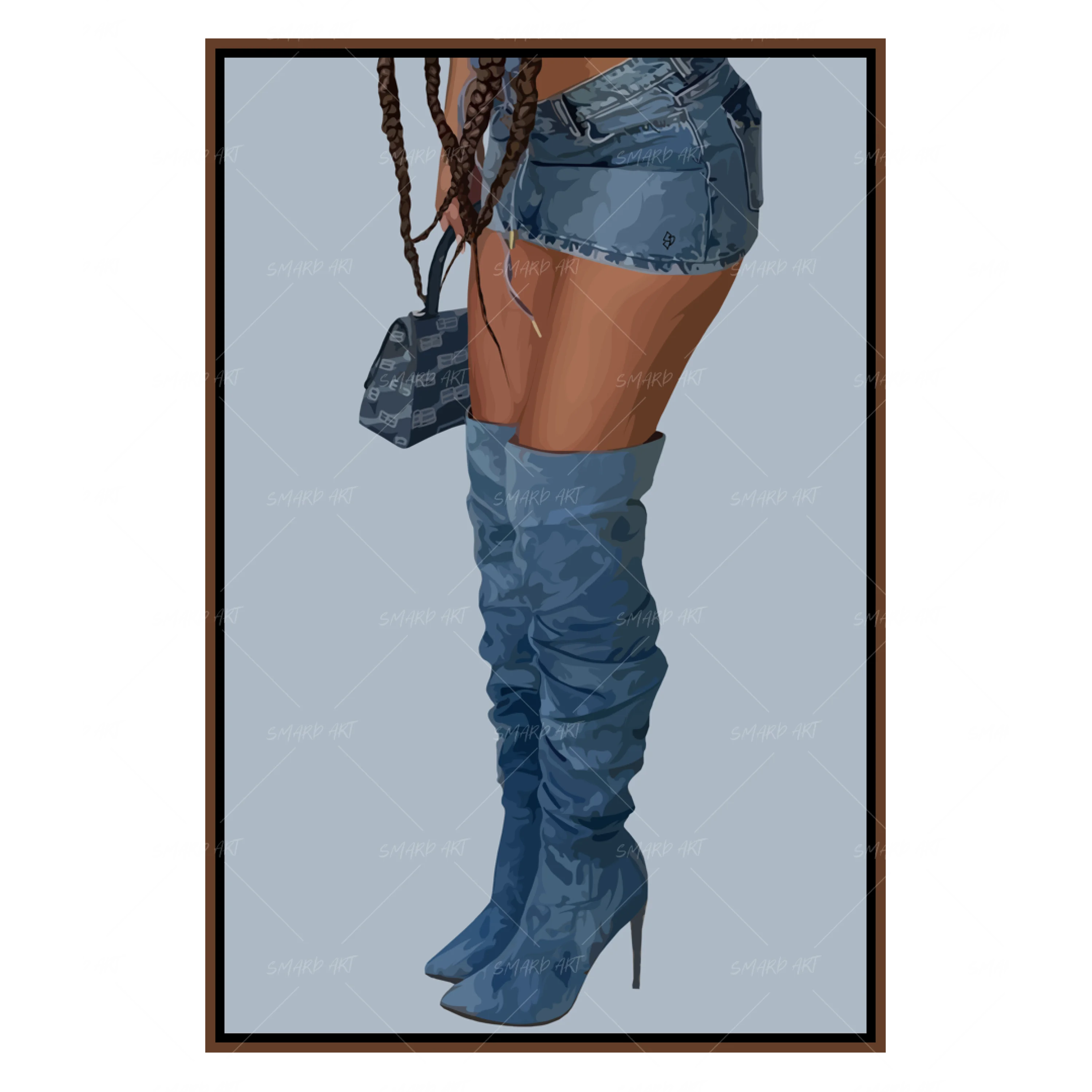 Denim Boots-Smard