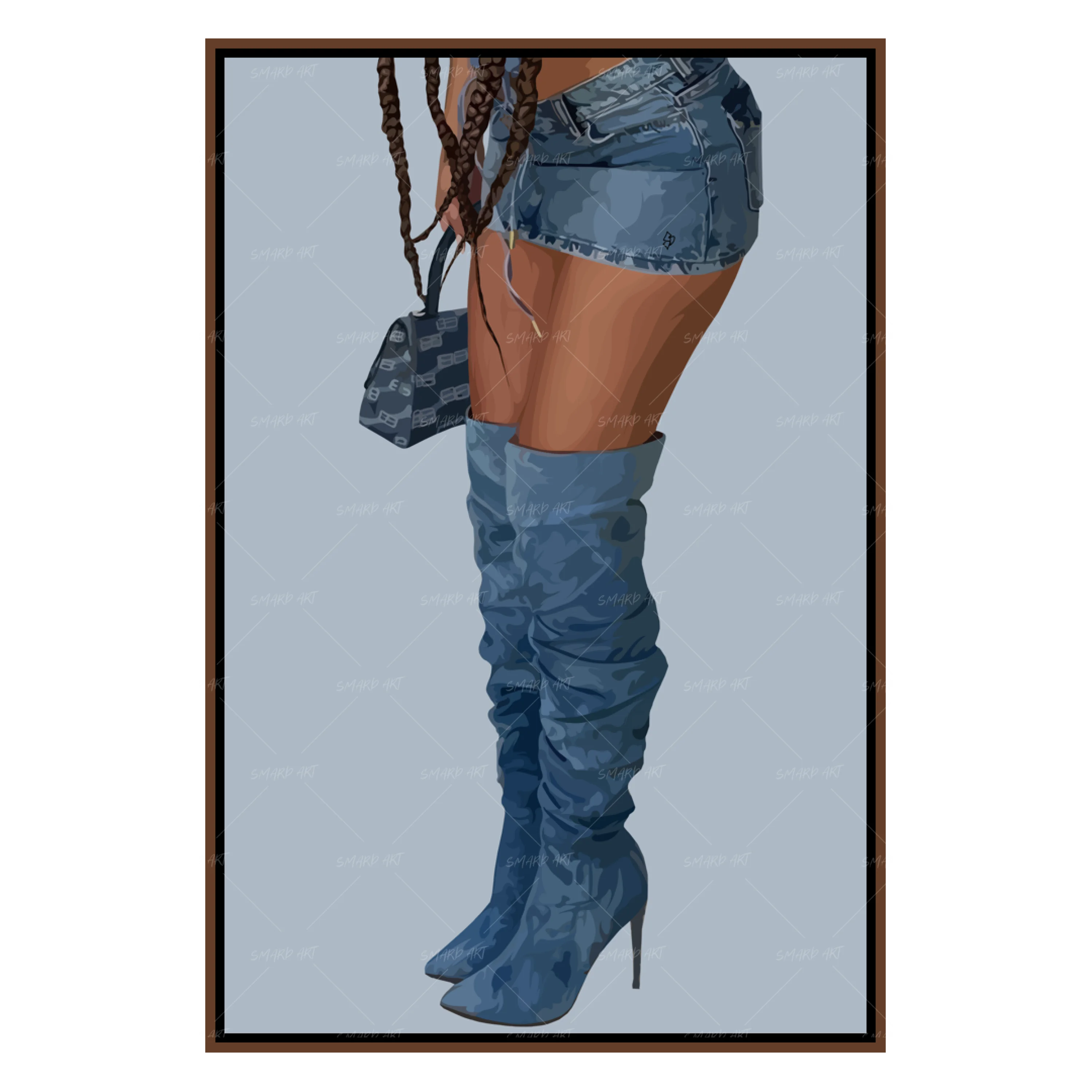 Denim Boots-Smard