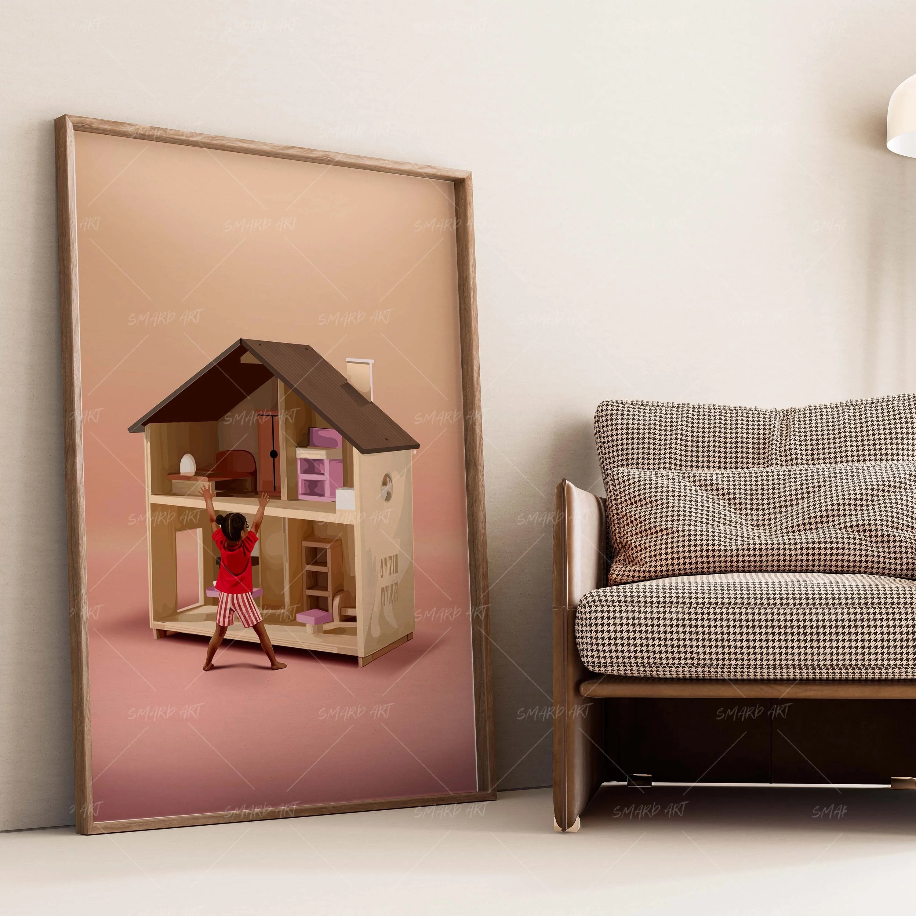 Inside The Dream-wall art print featuring decorative artistic design suitable for living rooms, offices, and schools by SmardArt. Elevate your space with Black wall art that speaks to culture, identity, and creativity. At Smard, we celebrate artistry made with melanin, bringing powerful and inspiring designs to life.