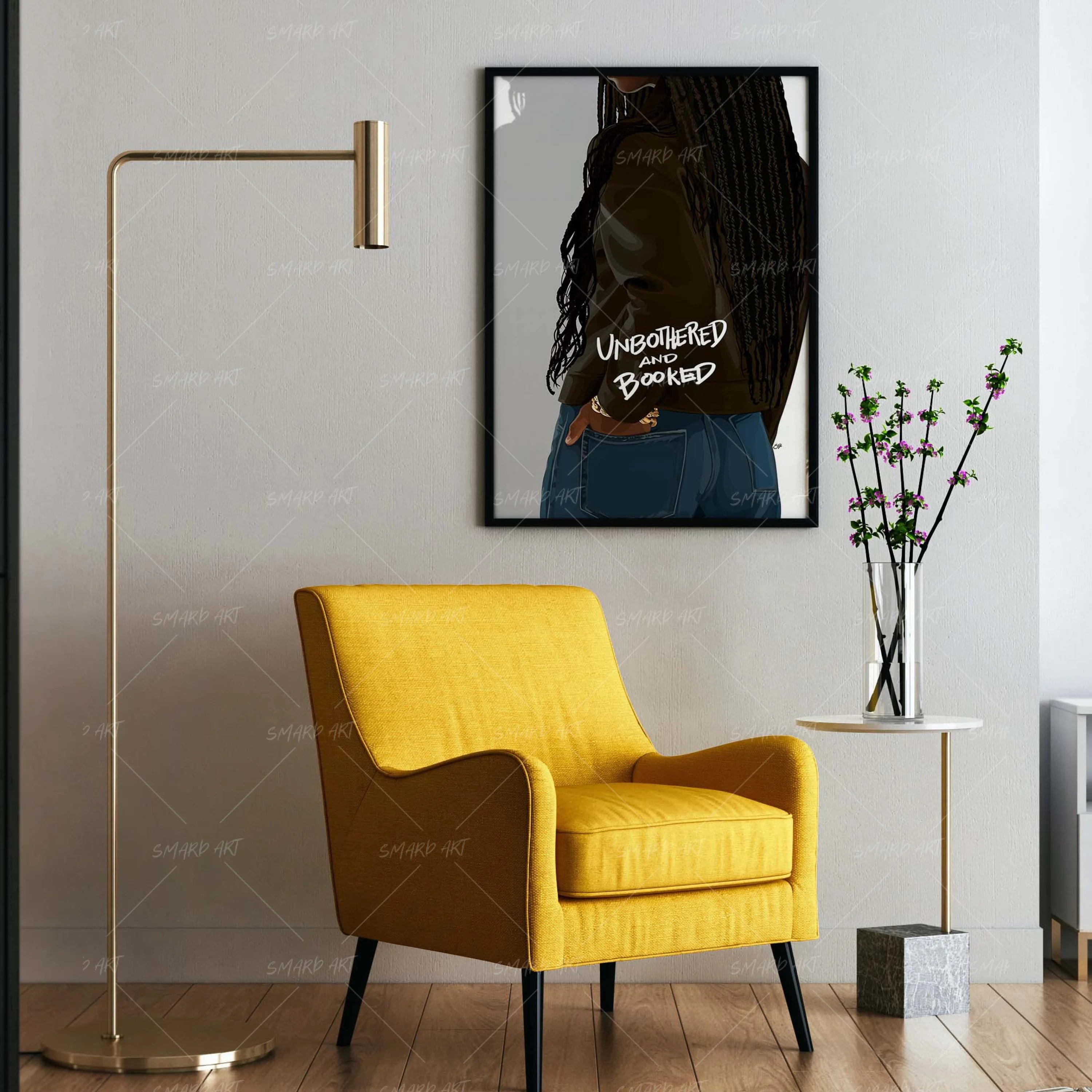 In Charge-wall art print featuring decorative artistic design suitable for living rooms, offices, and schools by SmardArt. Elevate your space with Black wall art that speaks to culture, identity, and creativity. At Smard, we celebrate artistry made with melanin, bringing powerful and inspiring designs to life.