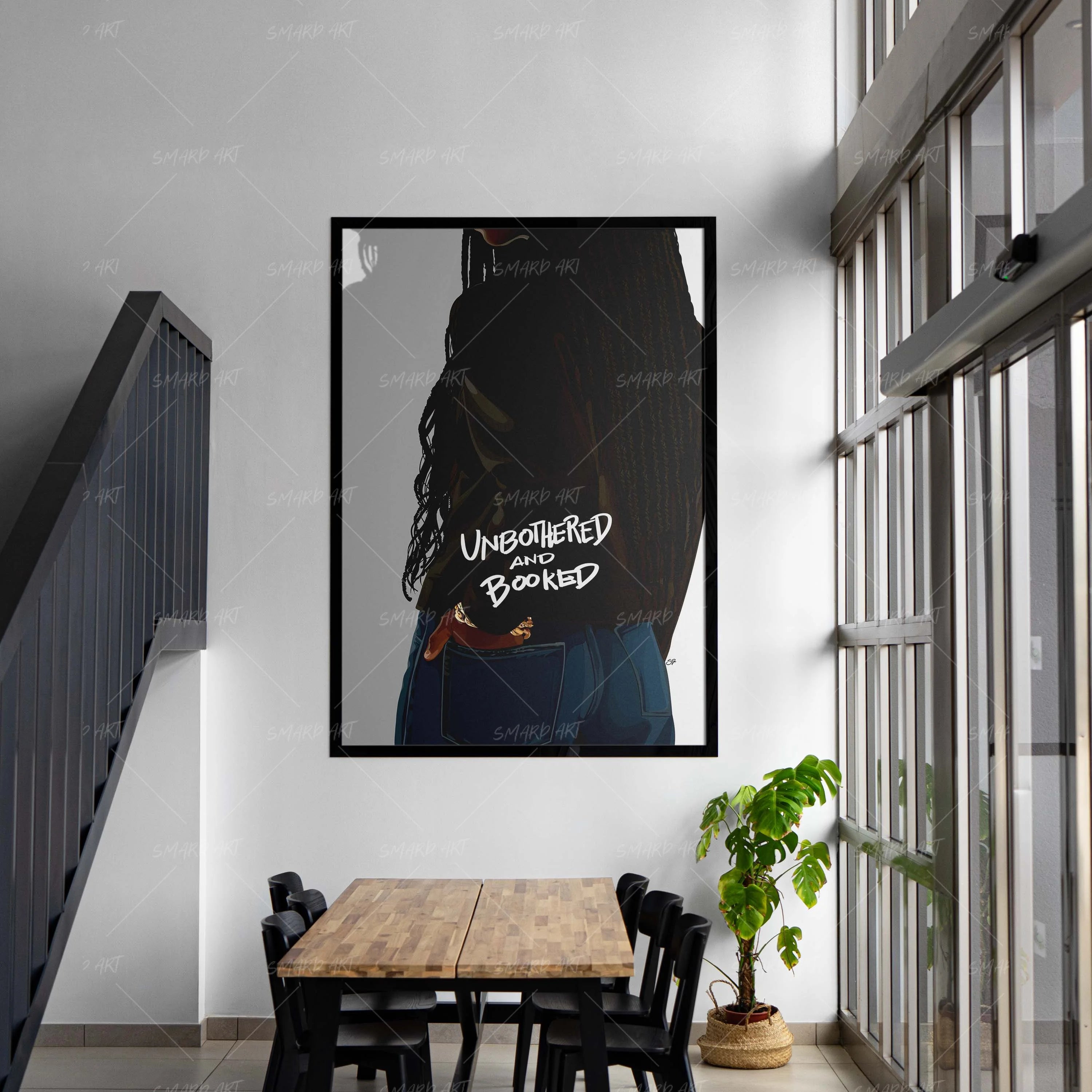 In Charge-wall art print featuring decorative artistic design suitable for living rooms, offices, and schools by SmardArt. Elevate your space with Black wall art that speaks to culture, identity, and creativity. At Smard, we celebrate artistry made with melanin, bringing powerful and inspiring designs to life.