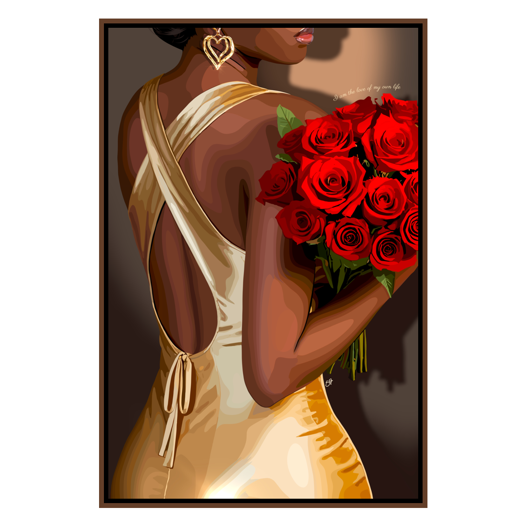 I'm The Love Of My Life-wall art print featuring decorative artistic design suitable for living rooms, offices, and schools by SmardArt. Elevate your space with Black wall art that speaks to culture, identity, and creativity. At Smard, we celebrate artistry made with melanin, bringing powerful and inspiring designs to life.