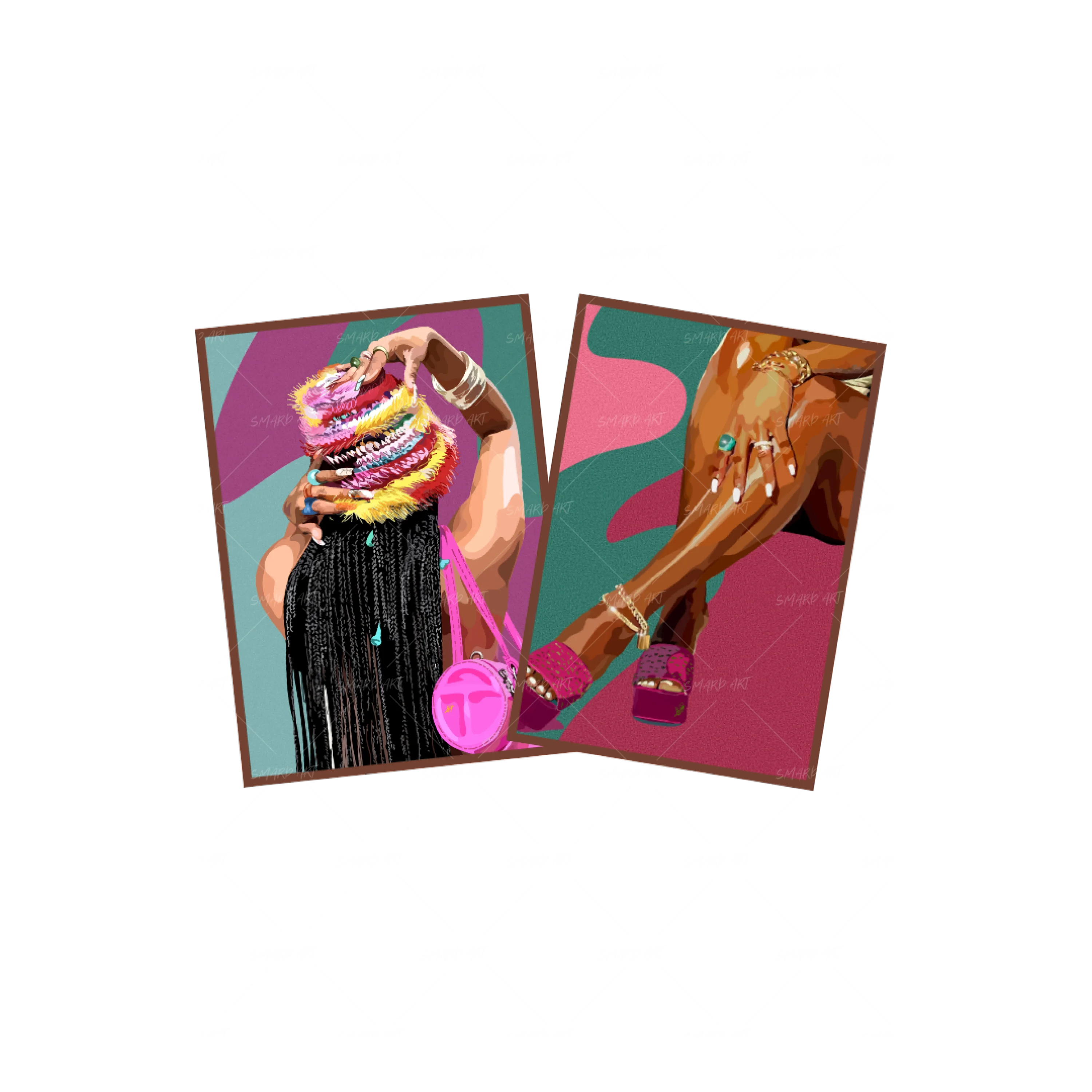 Art Print Bundle : It Girl + Legs & Pink Touch