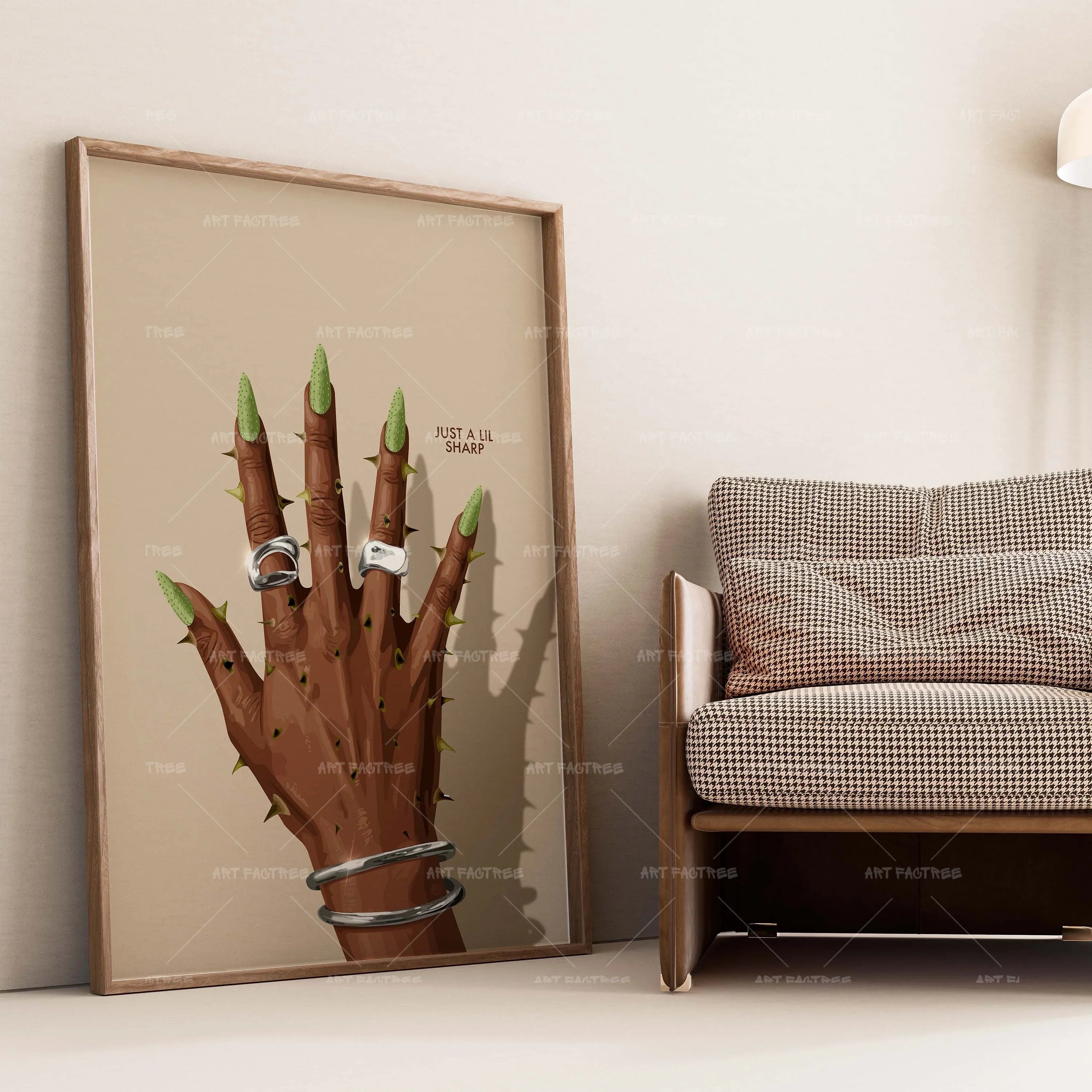 Just A Lil Sharp (Smard X Anaya)-wall art print featuring decorative artistic design suitable for living rooms, offices, and schools by SmardArt. Elevate your space with Black wall art that speaks to culture, identity, and creativity. At Smard, we celebrate artistry made with melanin, bringing powerful and inspiring designs to life.