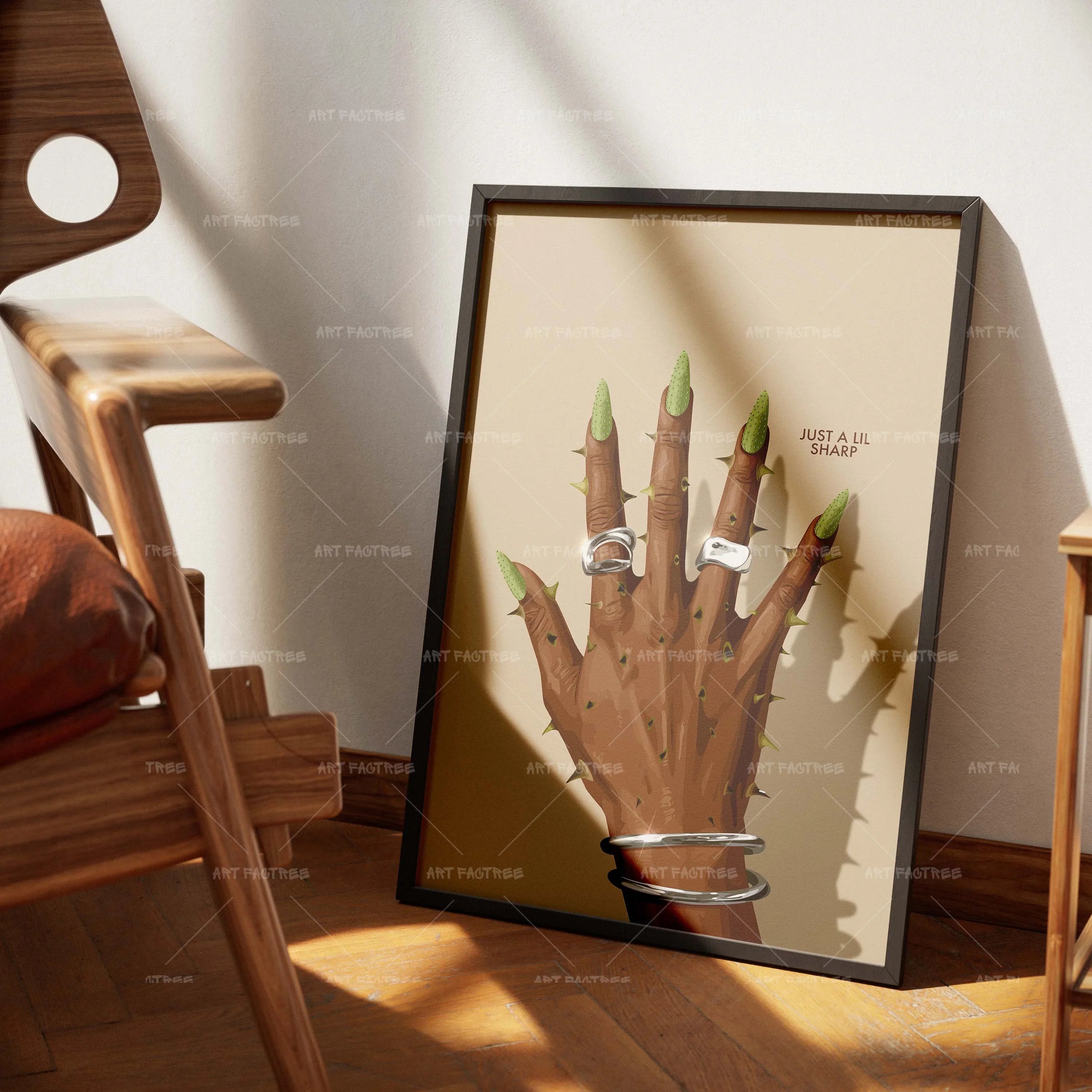 Just A Lil Sharp (Smard X Anaya)-wall art print featuring decorative artistic design suitable for living rooms, offices, and schools by SmardArt. Elevate your space with Black wall art that speaks to culture, identity, and creativity. At Smard, we celebrate artistry made with melanin, bringing powerful and inspiring designs to life.