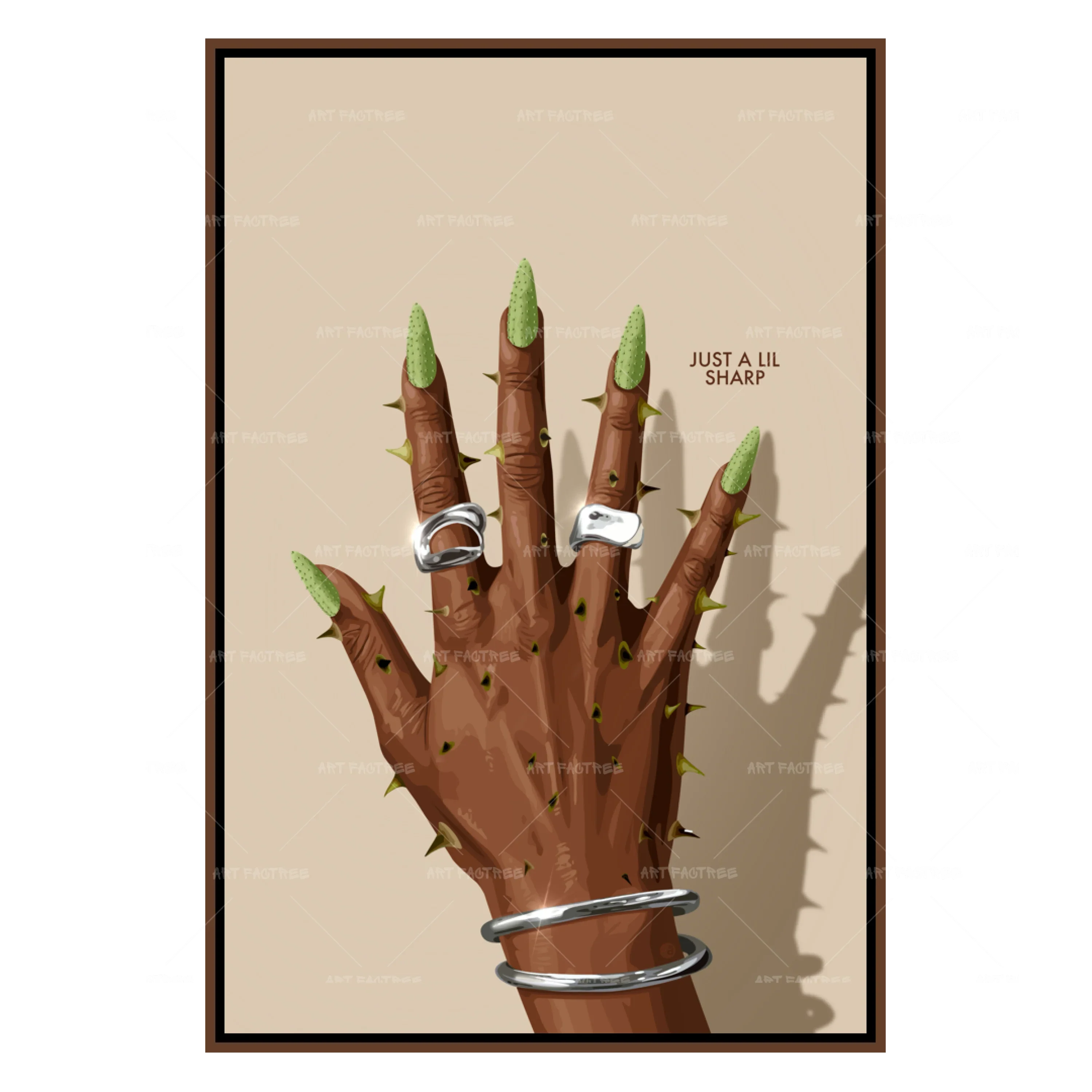 Just A Lil Sharp (Smard X Anaya)-wall art print featuring decorative artistic design suitable for living rooms, offices, and schools by SmardArt. Elevate your space with Black wall art that speaks to culture, identity, and creativity. At Smard, we celebrate artistry made with melanin, bringing powerful and inspiring designs to life.