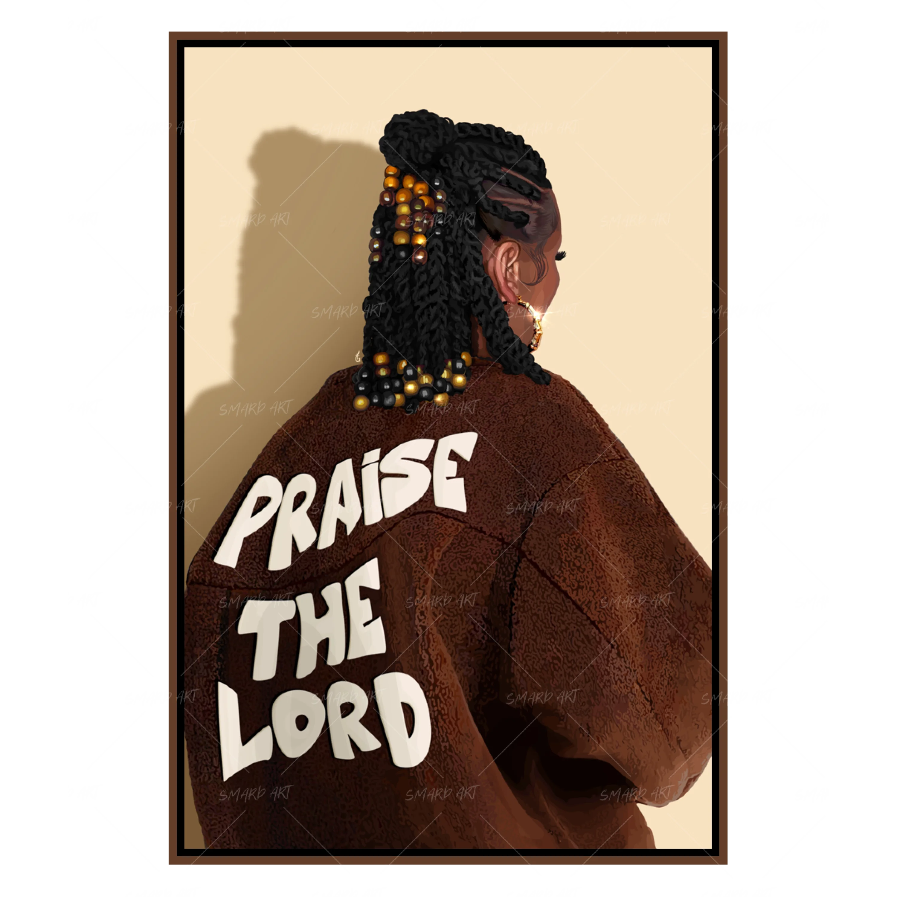 Jesus, Always-wall art print featuring decorative artistic design suitable for living rooms, offices, and schools by SmardArt. Elevate your space with Black wall art that speaks to culture, identity, and creativity. At Smard, we celebrate artistry made with melanin, bringing powerful and inspiring designs to life.