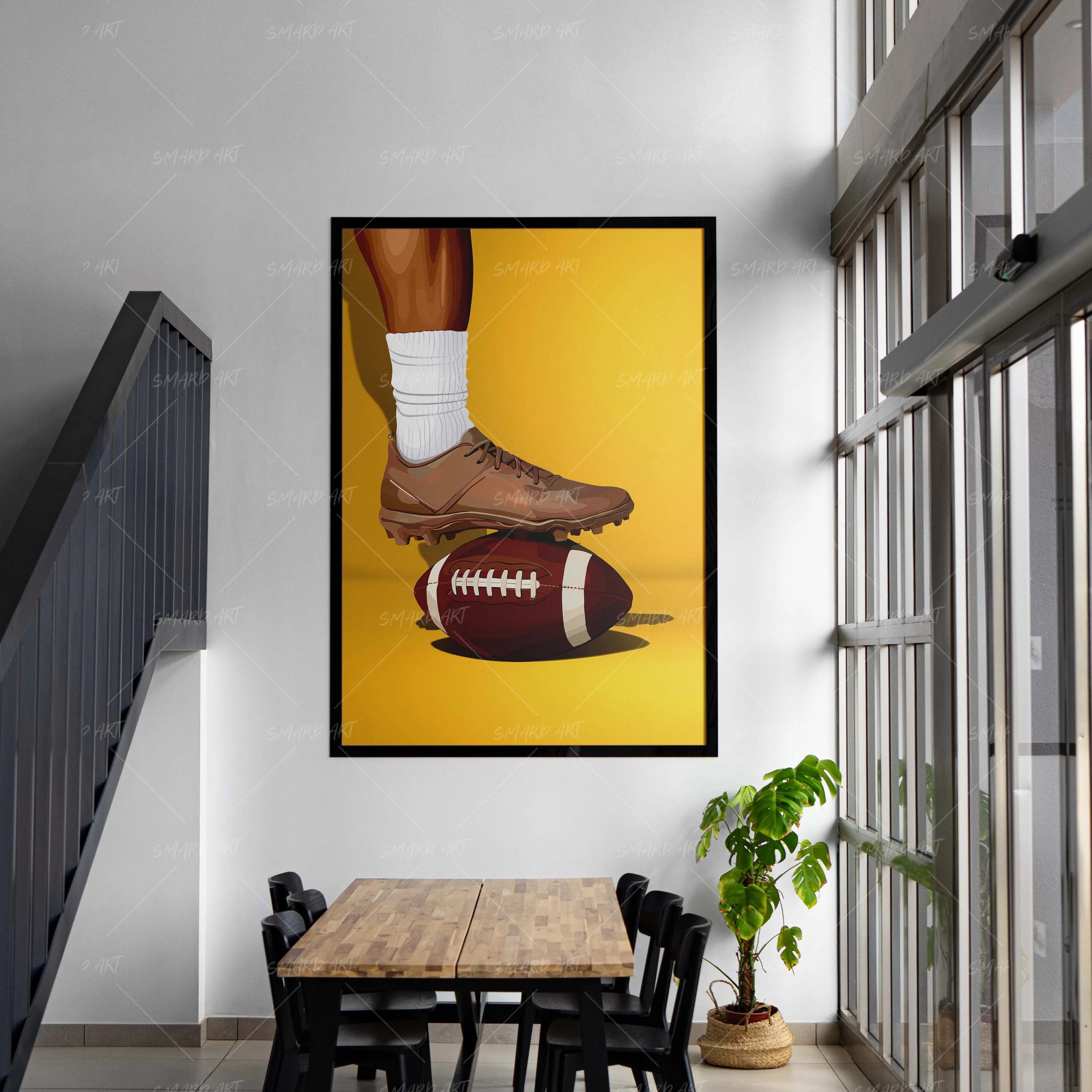 Kick Start-wall art print featuring decorative artistic design suitable for living rooms, offices, and schools by SmardArt. Elevate your space with Black wall art that speaks to culture, identity, and creativity. At Smard, we celebrate artistry made with melanin, bringing powerful and inspiring designs to life.