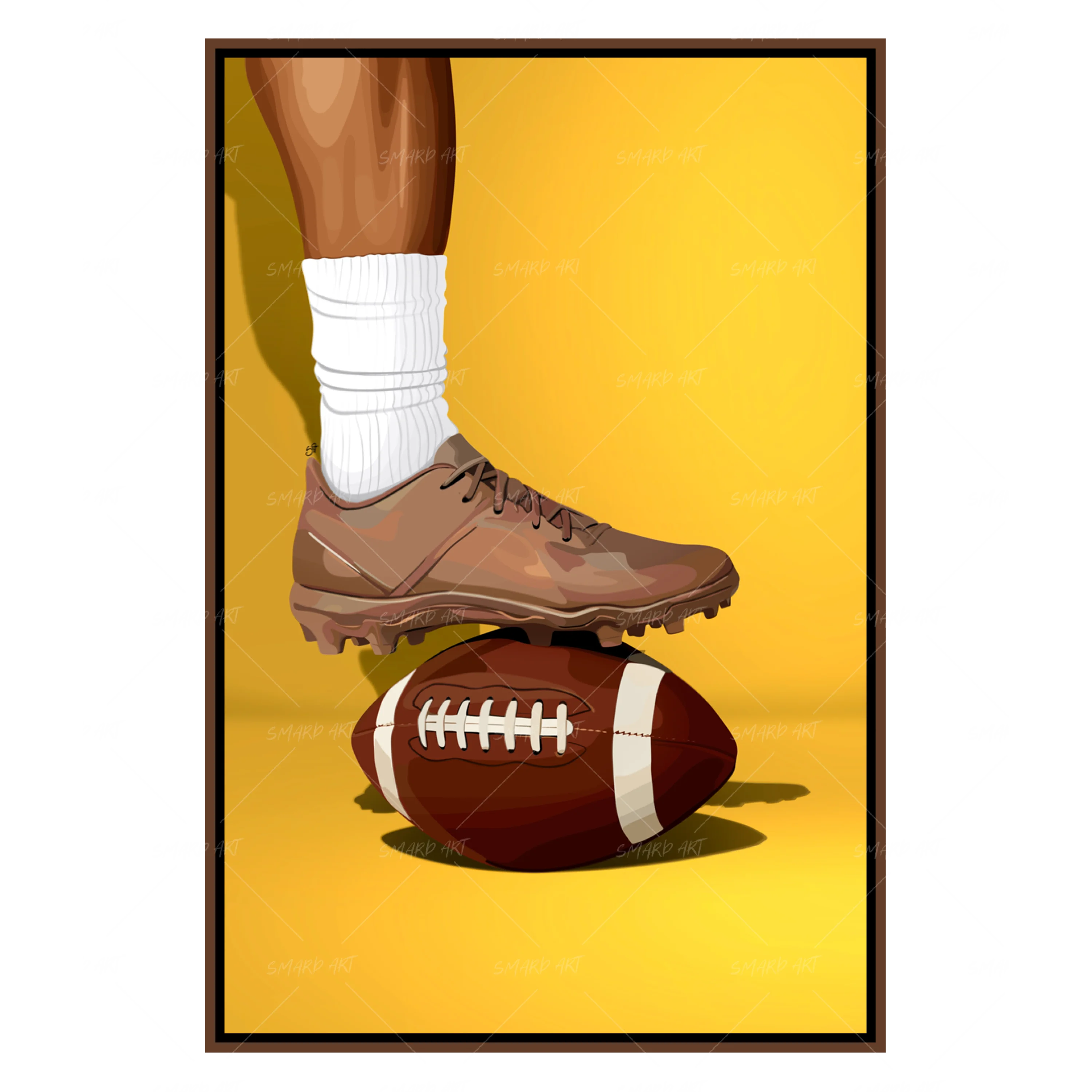 Kick Start-wall art print featuring decorative artistic design suitable for living rooms, offices, and schools by SmardArt. Elevate your space with Black wall art that speaks to culture, identity, and creativity. At Smard, we celebrate artistry made with melanin, bringing powerful and inspiring designs to life.