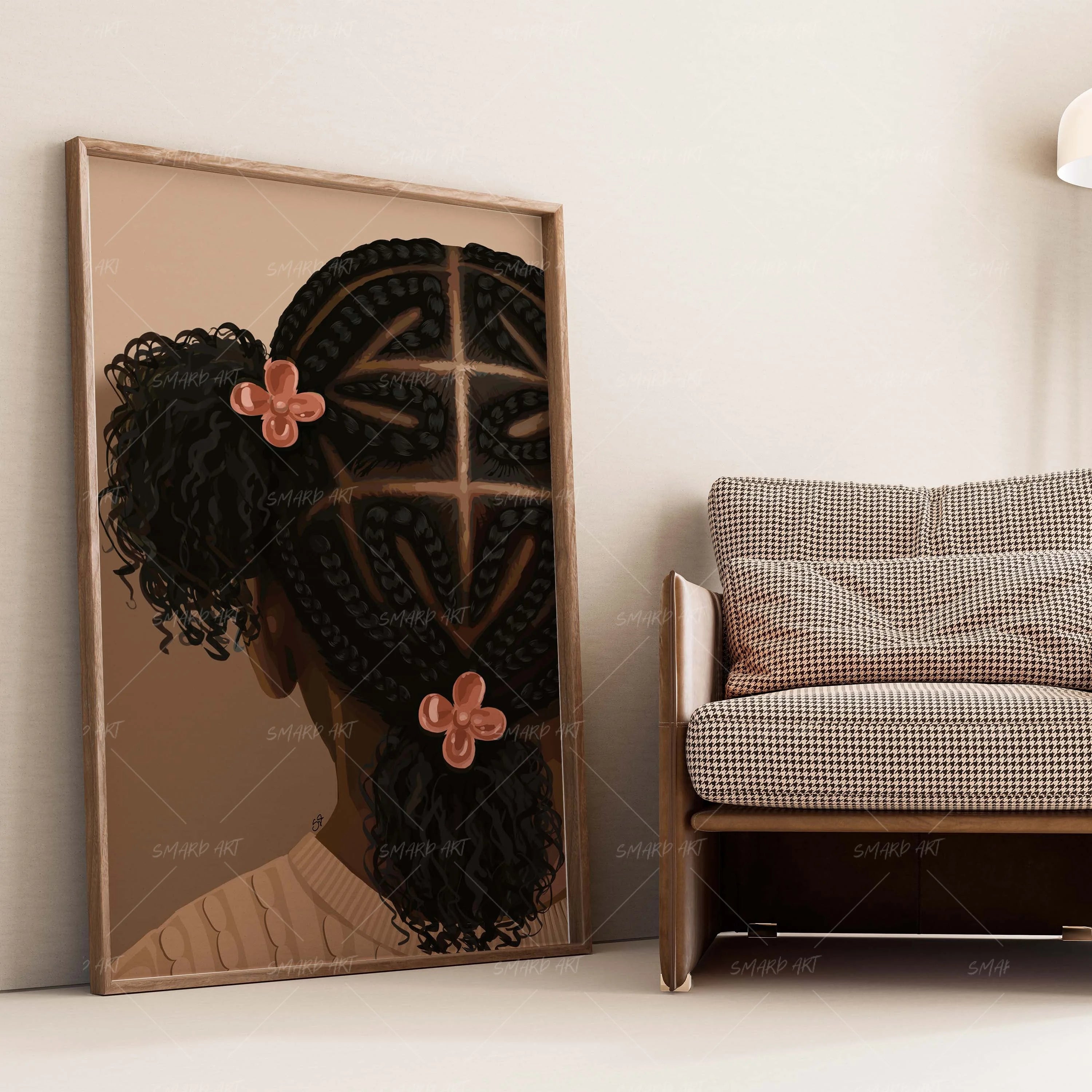Kid Curl Magic-wall art print featuring decorative artistic design suitable for living rooms, offices, and schools by SmardArt