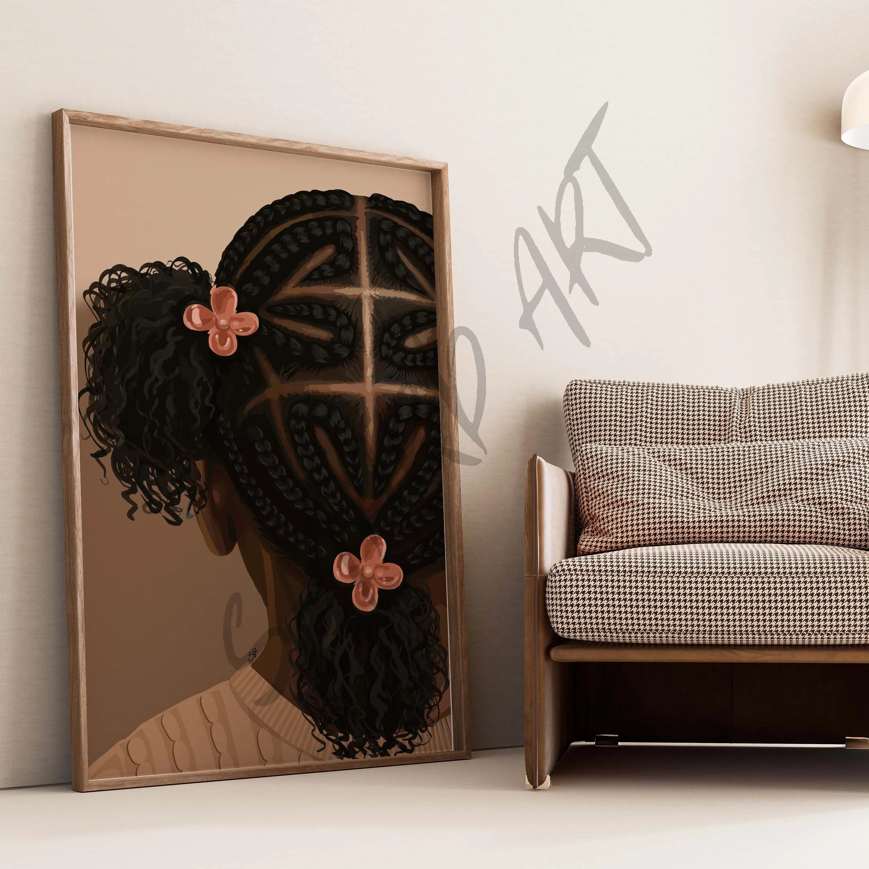 Kid Curl Magic-wall art print featuring decorative artistic design suitable for living rooms, offices, and schools by SmardArt