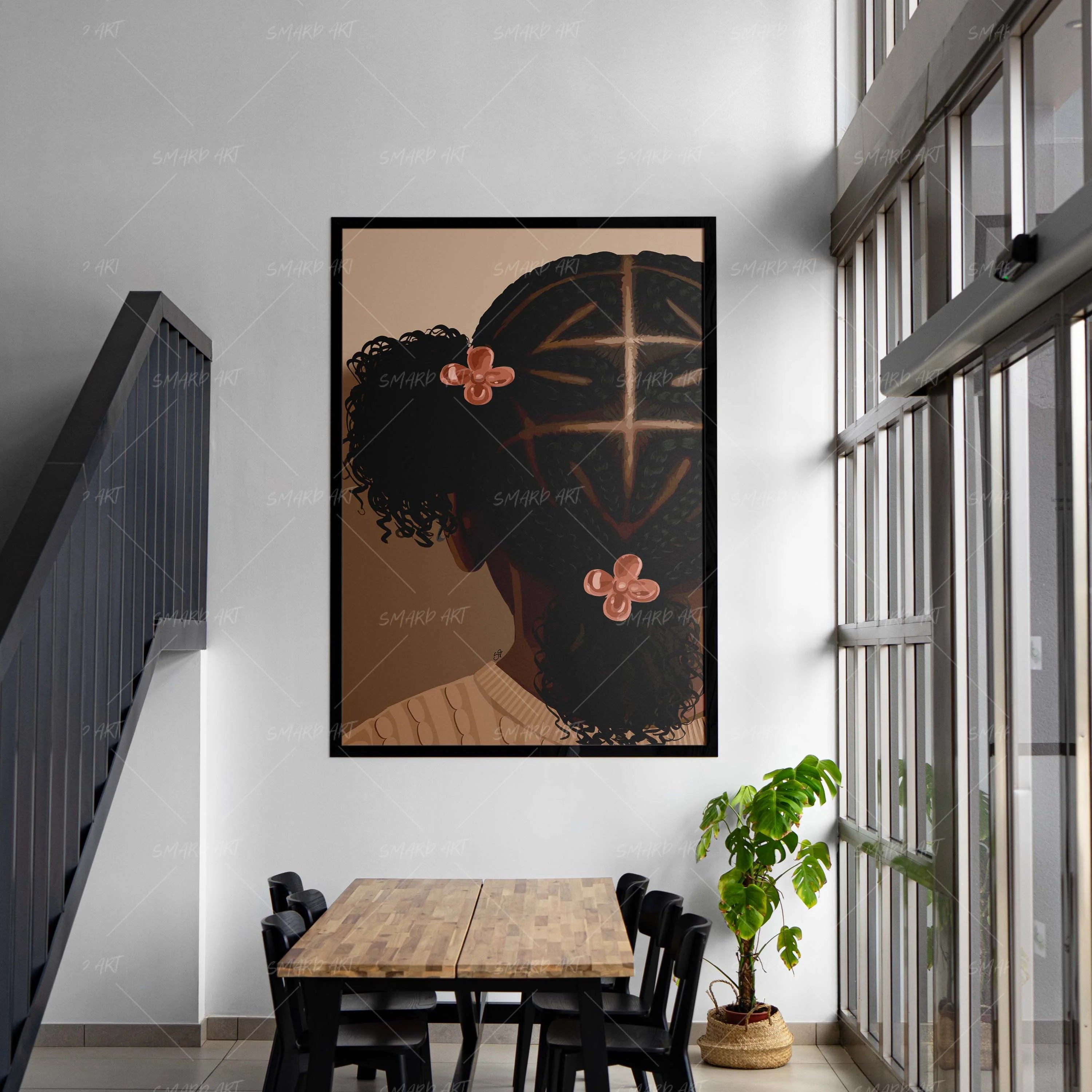 Kid Curl Magic-wall art print featuring decorative artistic design suitable for living rooms, offices, and schools by SmardArt