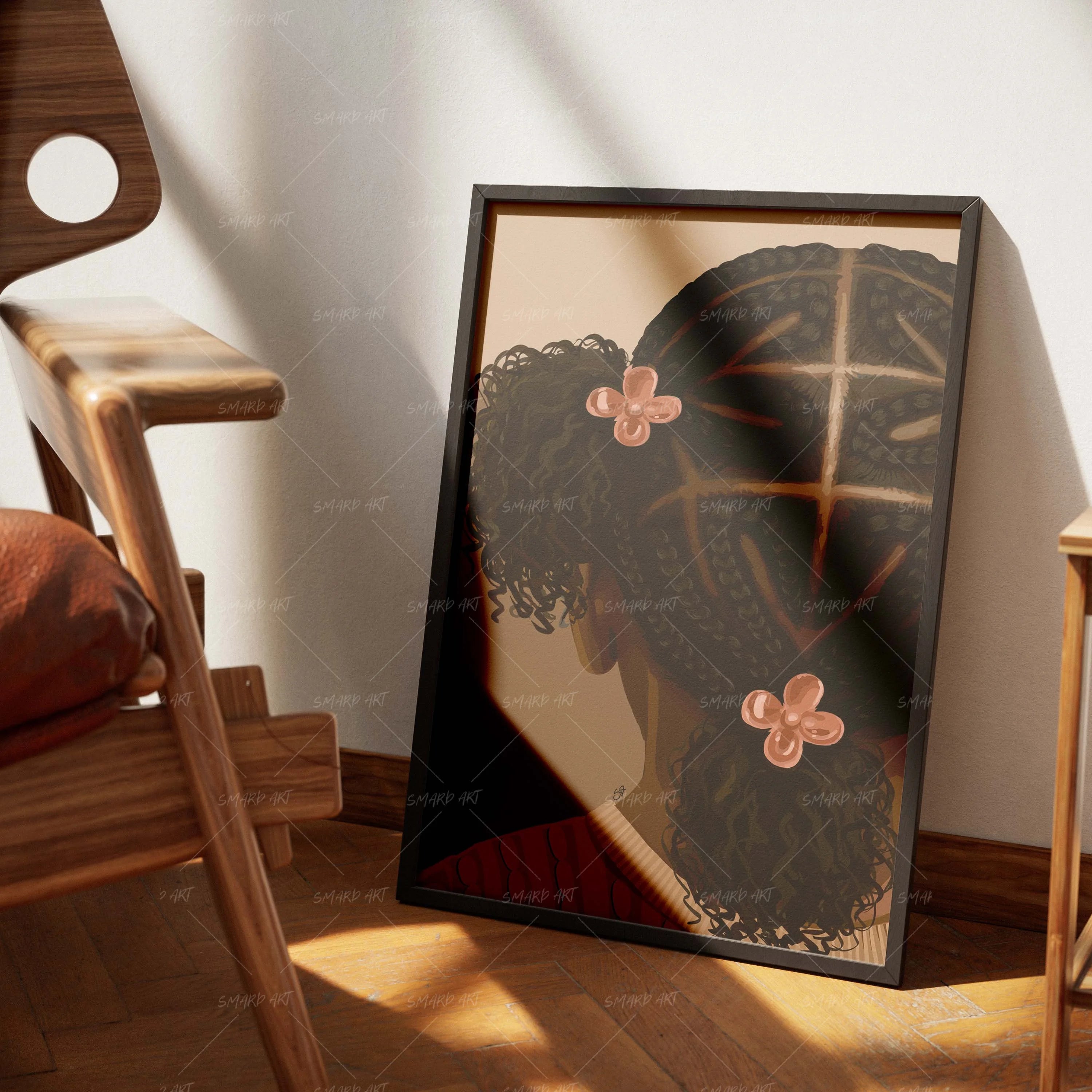 Kid Curl Magic-wall art print featuring decorative artistic design suitable for living rooms, offices, and schools by SmardArt