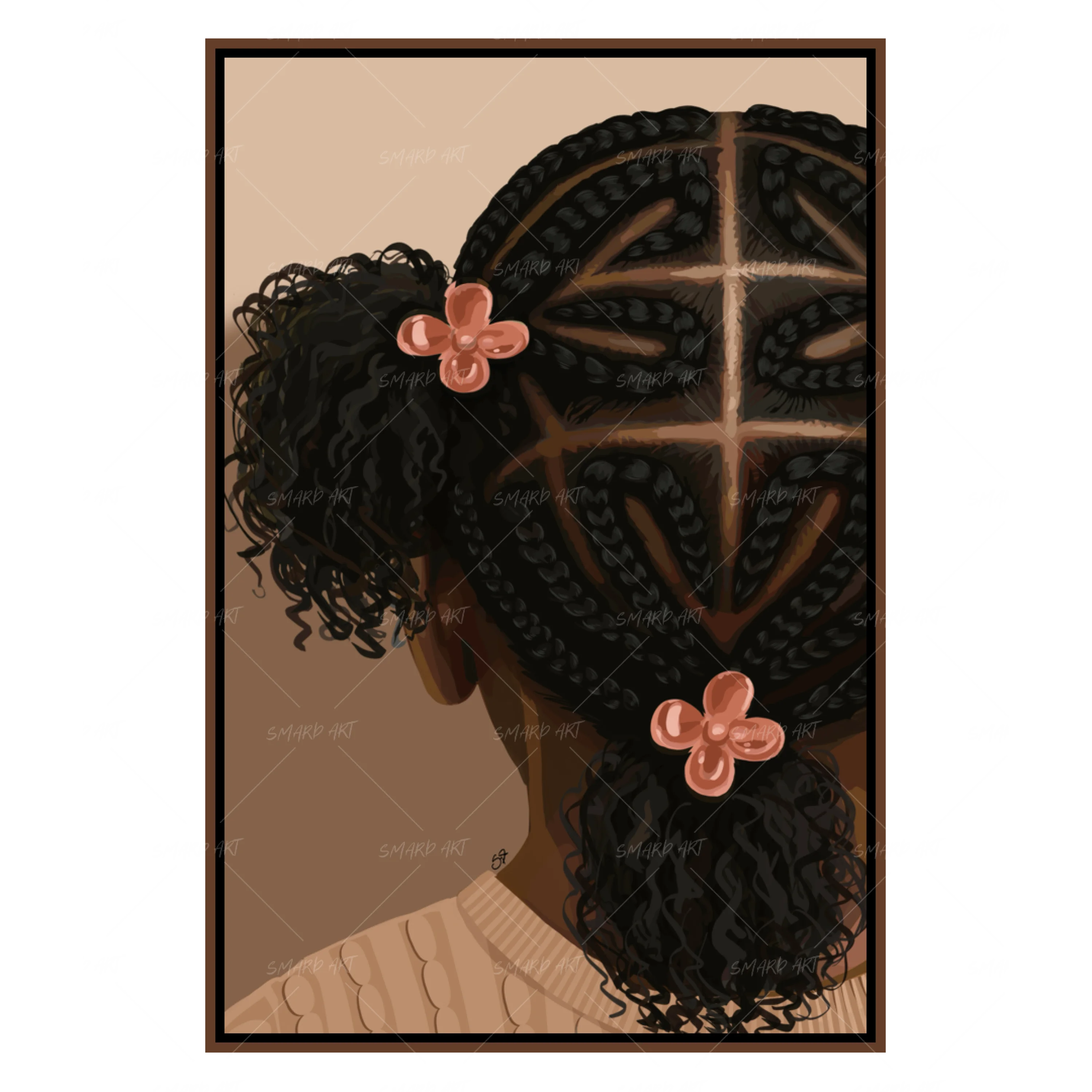 Kid Curl Magic-wall art print featuring decorative artistic design suitable for living rooms, offices, and schools by SmardArt