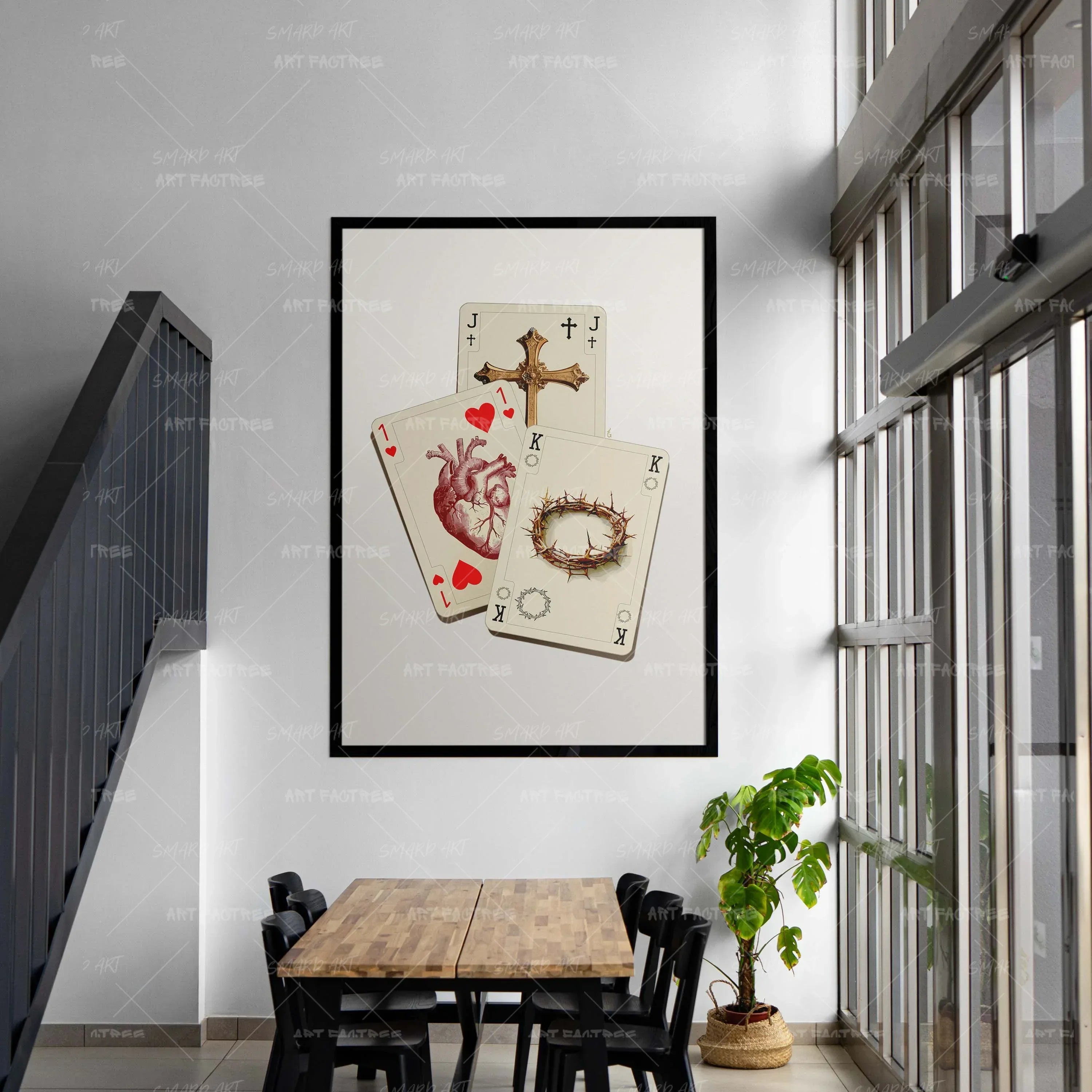Kingdom Cards-wall art print featuring decorative artistic design suitable for living rooms, offices, and schools by SmardArt. Elevate your space with Black wall art that speaks to culture, identity, and creativity. At Smard, we celebrate artistry made with melanin, bringing powerful and inspiring designs to life.