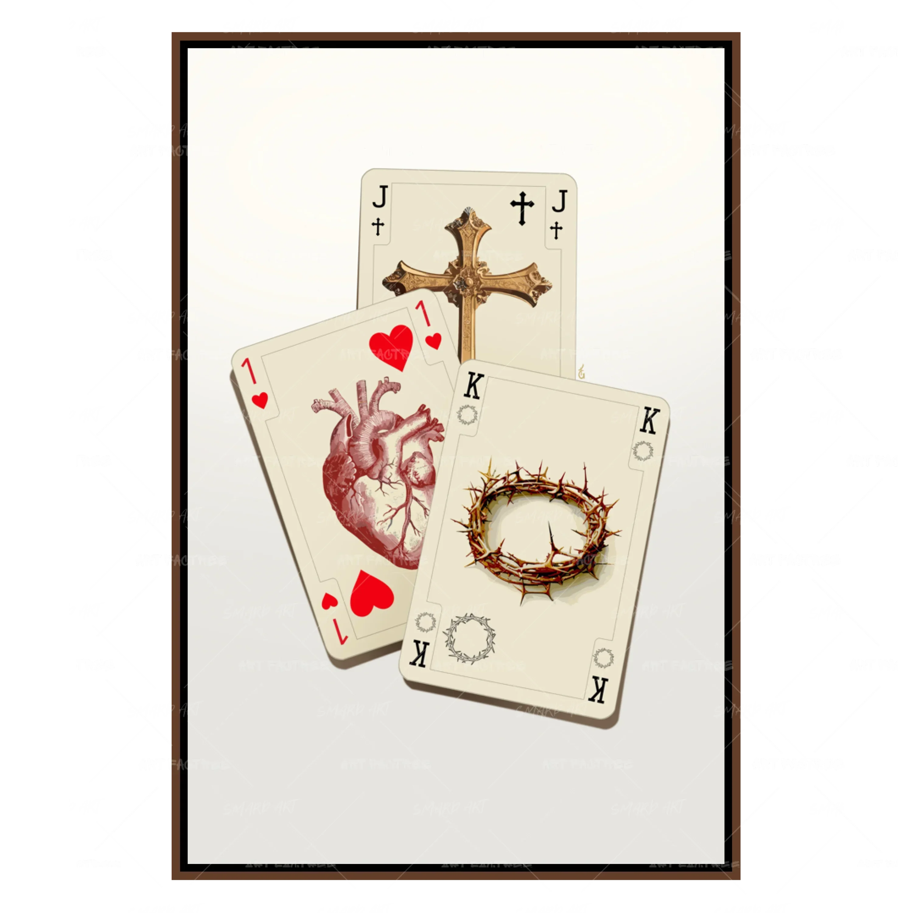 Kingdom Cards-wall art print featuring decorative artistic design suitable for living rooms, offices, and schools by SmardArt. Elevate your space with Black wall art that speaks to culture, identity, and creativity. At Smard, we celebrate artistry made with melanin, bringing powerful and inspiring designs to life.