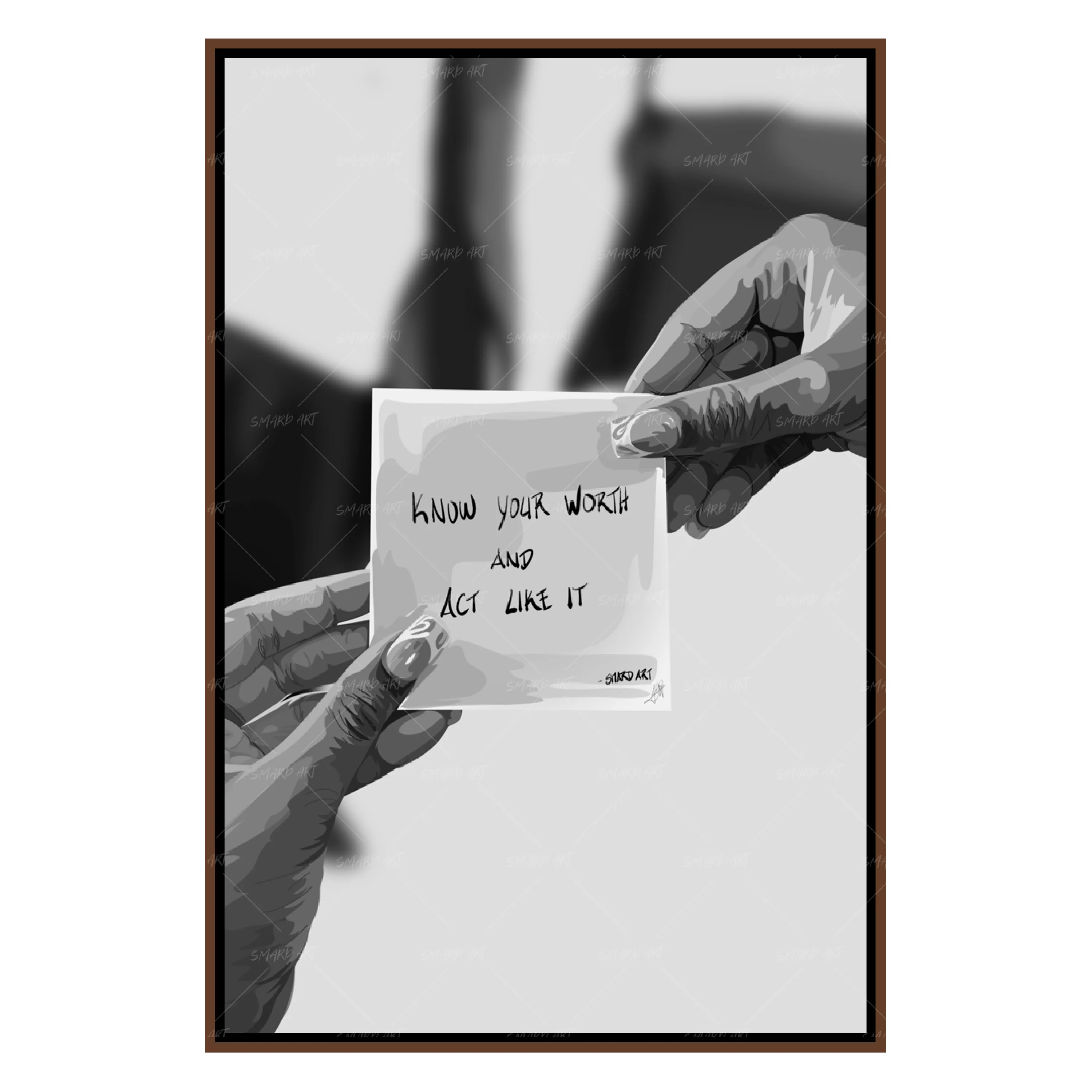 Know Your Worth Quote B&W-Smard
