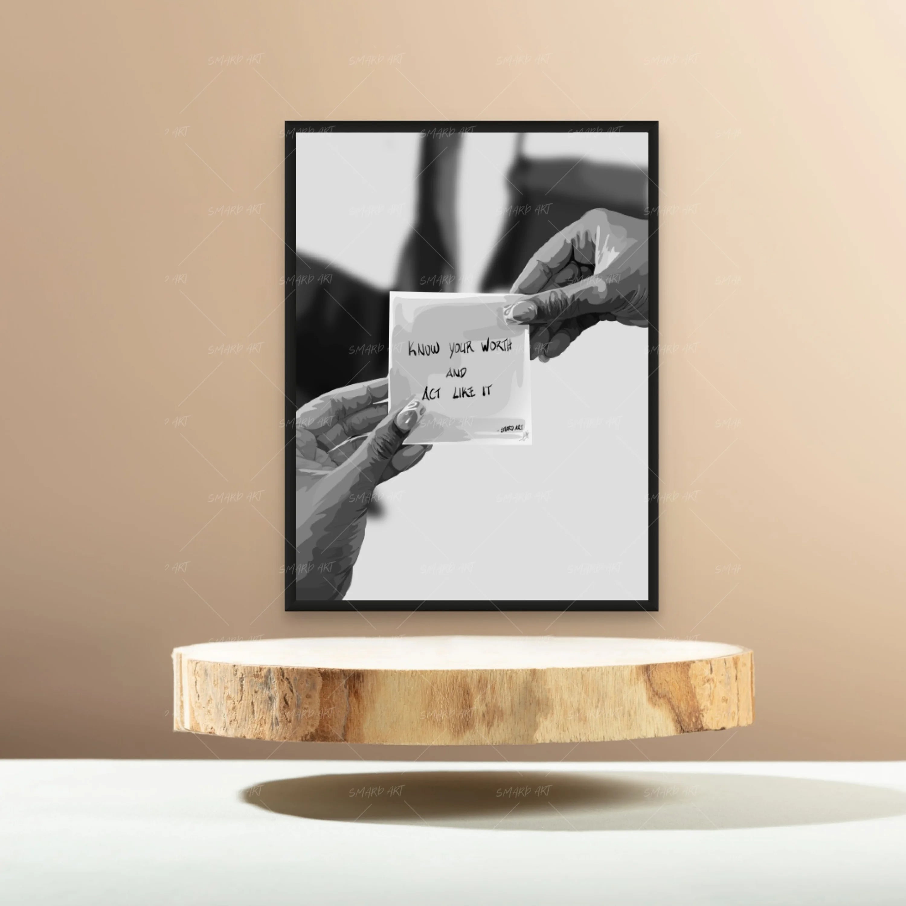 Know Your Worth Quote B&W-Smard