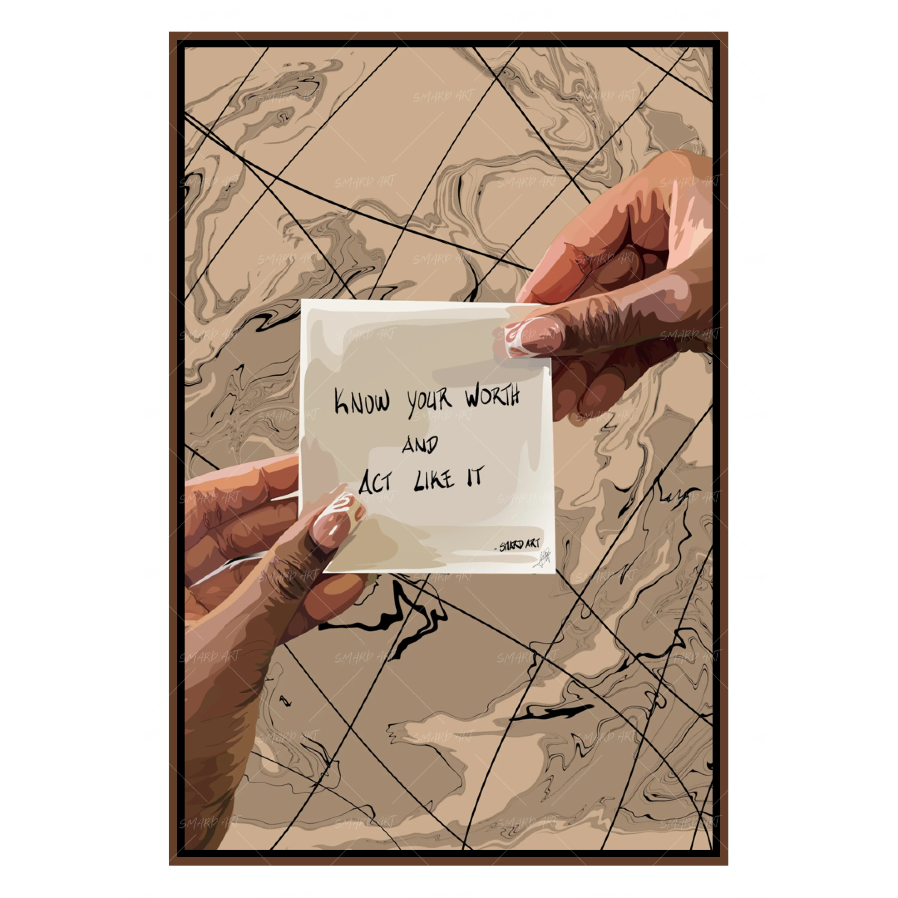 Know Your Worth Quote (Abstract)-Smard