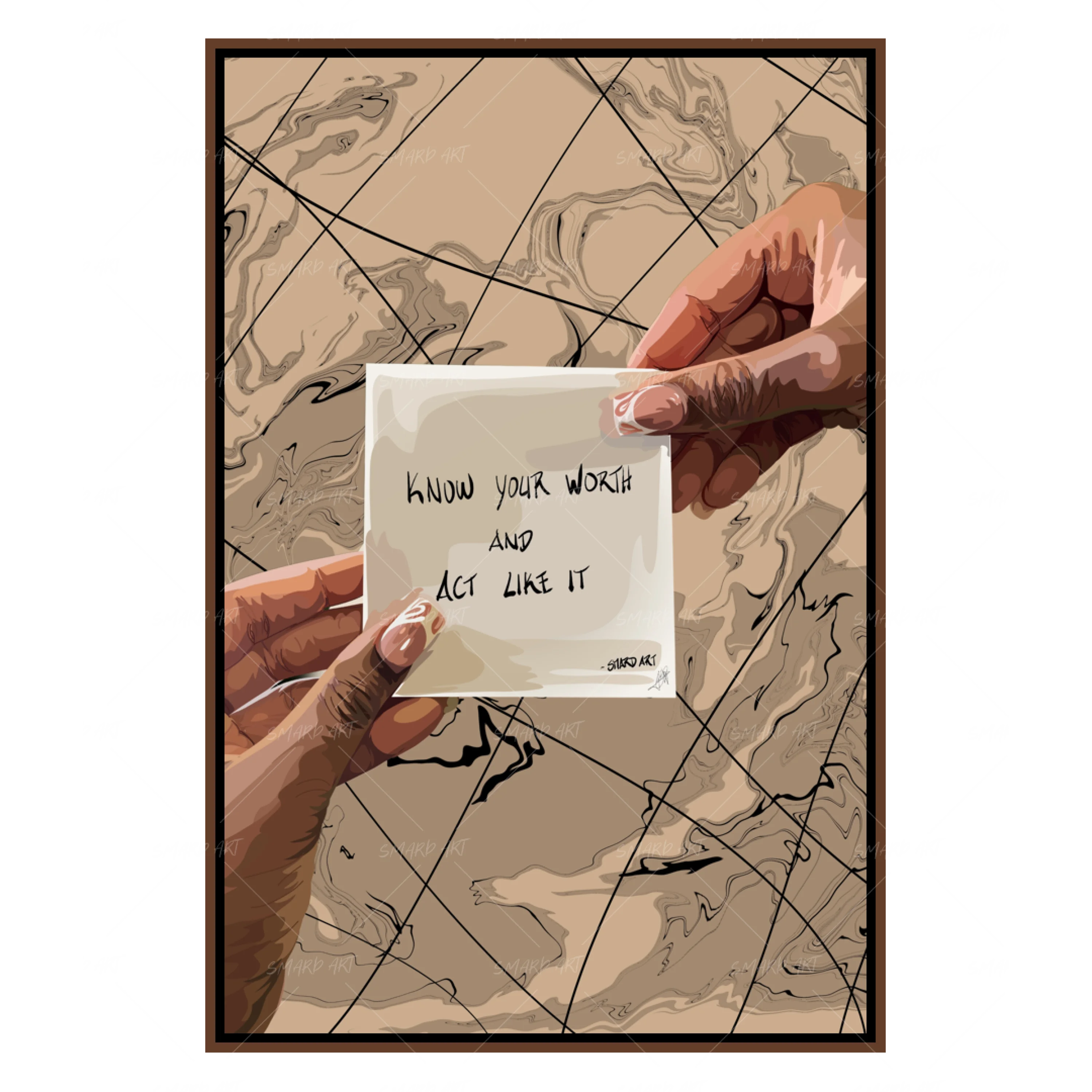 Know Your Worth Quote (Abstract)-Smard