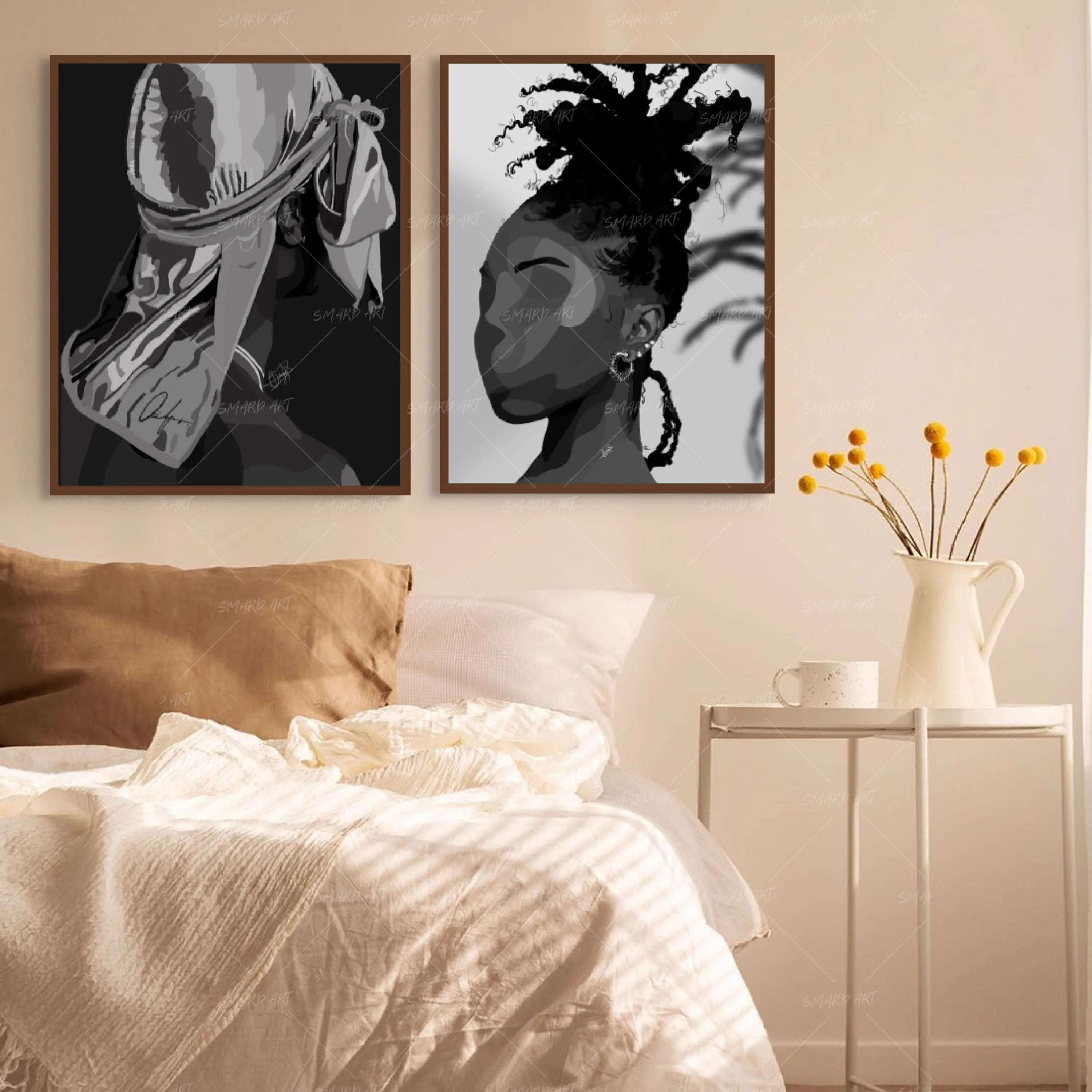 Durag Black and White-Smard