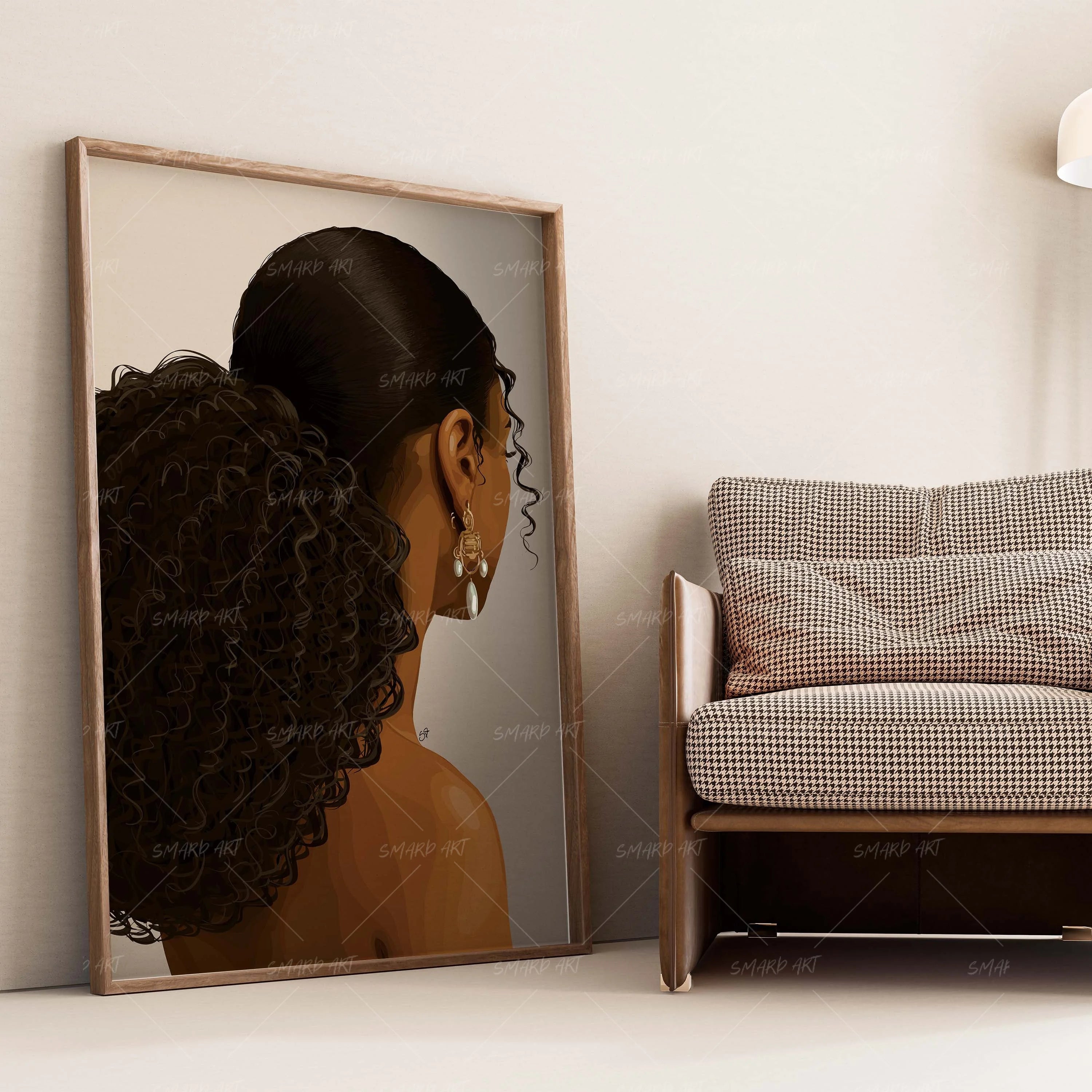 Laid & Lifted-wall art print featuring decorative artistic design suitable for living rooms, offices, and schools by SmardArt. Elevate your space with Black wall art that speaks to culture, identity, and creativity. At Smard, we celebrate artistry made with melanin, bringing powerful and inspiring designs to life.