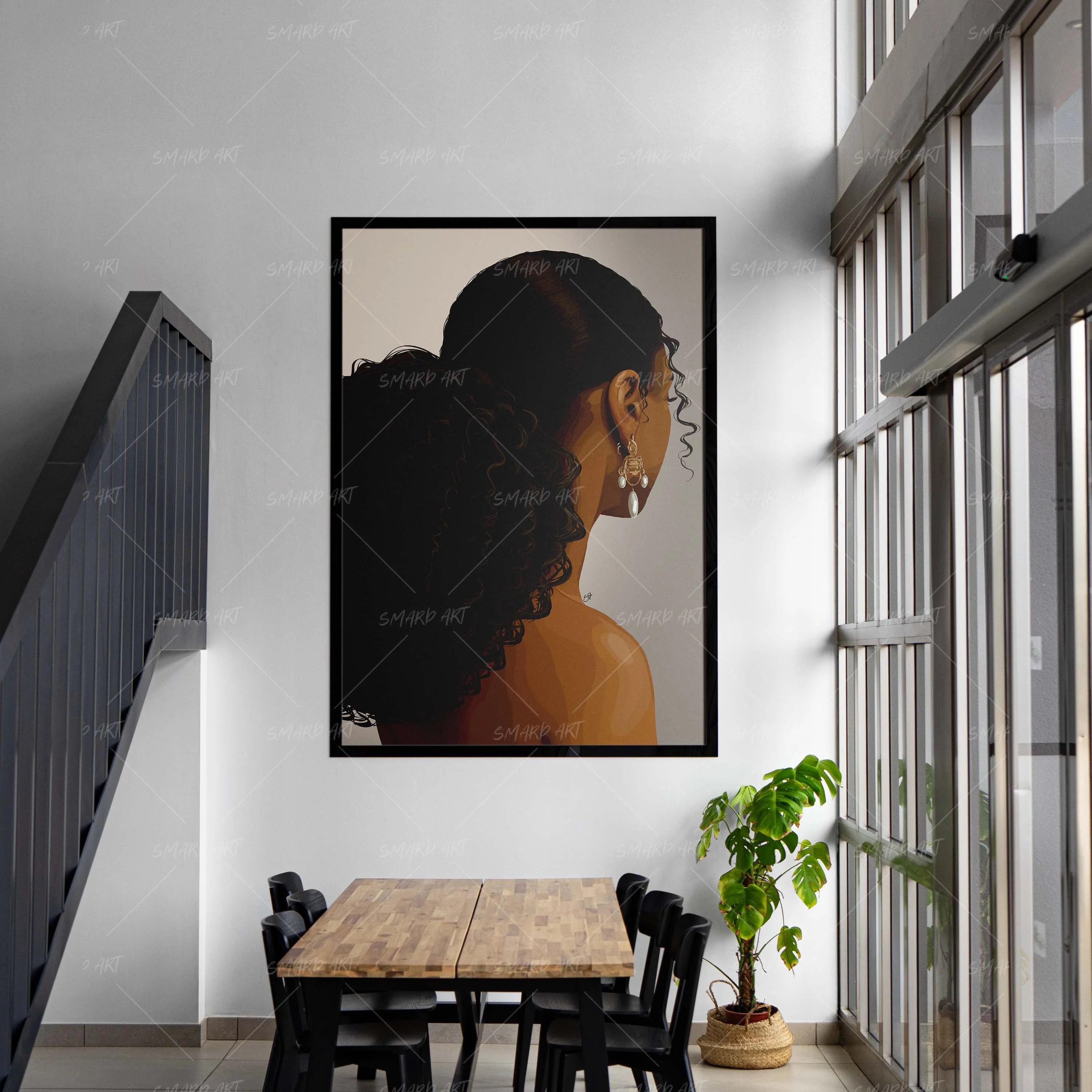 Laid & Lifted-wall art print featuring decorative artistic design suitable for living rooms, offices, and schools by SmardArt. Elevate your space with Black wall art that speaks to culture, identity, and creativity. At Smard, we celebrate artistry made with melanin, bringing powerful and inspiring designs to life.