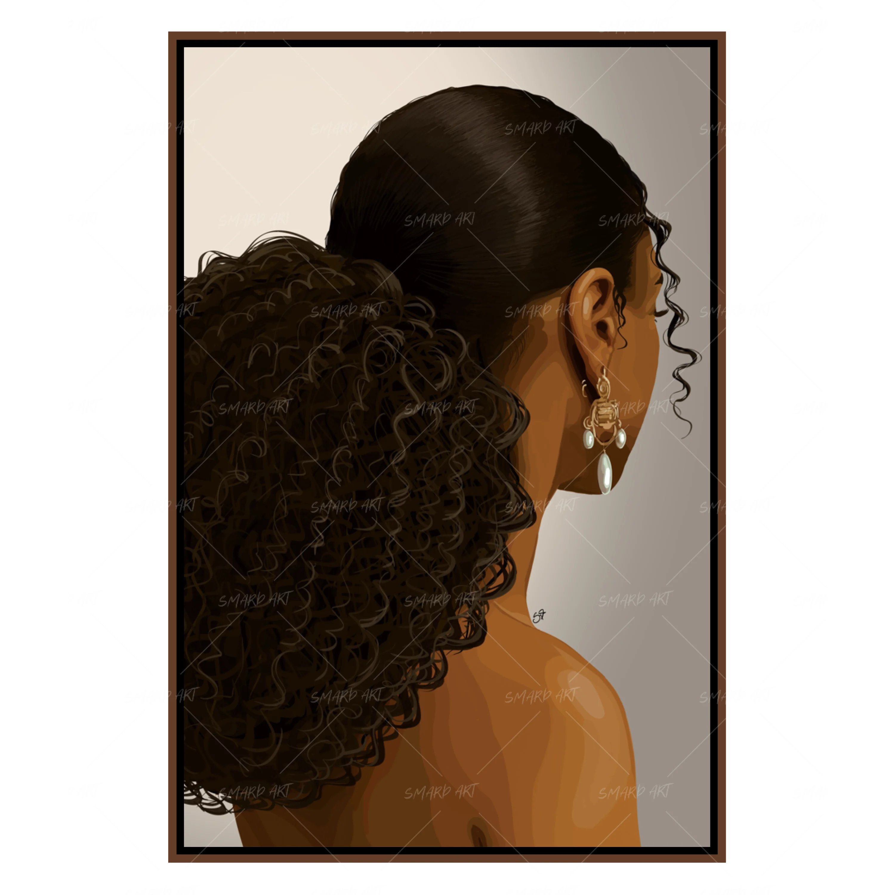 Laid & Lifted-wall art print featuring decorative artistic design suitable for living rooms, offices, and schools by SmardArt. Elevate your space with Black wall art that speaks to culture, identity, and creativity. At Smard, we celebrate artistry made with melanin, bringing powerful and inspiring designs to life.