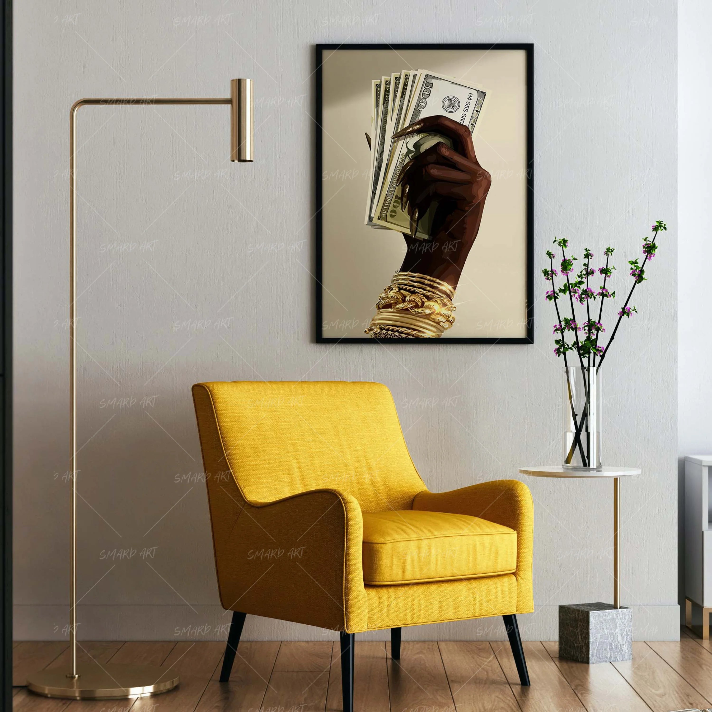 La Tune-wall art print featuring decorative artistic design suitable for living rooms, offices, and schools by SmardArt. Elevate your space with Black wall art that speaks to culture, identity, and creativity. At Smard, we celebrate artistry made with melanin, bringing powerful and inspiring designs to life.