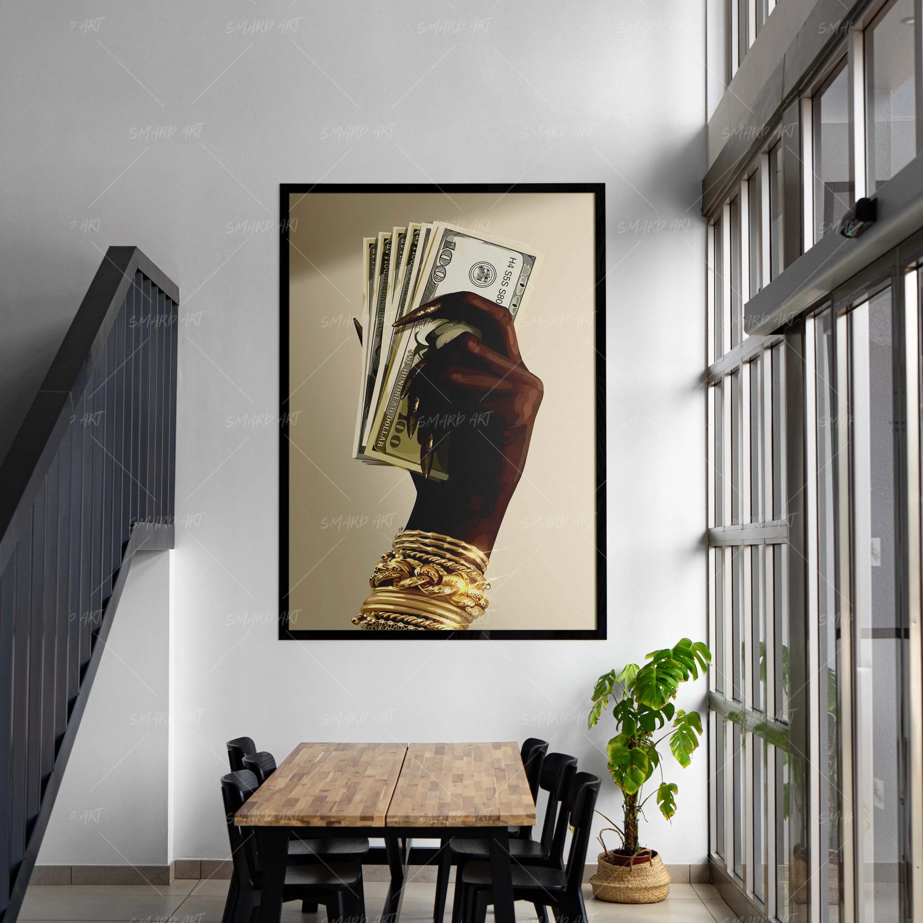 La Tune-wall art print featuring decorative artistic design suitable for living rooms, offices, and schools by SmardArt. Elevate your space with Black wall art that speaks to culture, identity, and creativity. At Smard, we celebrate artistry made with melanin, bringing powerful and inspiring designs to life.