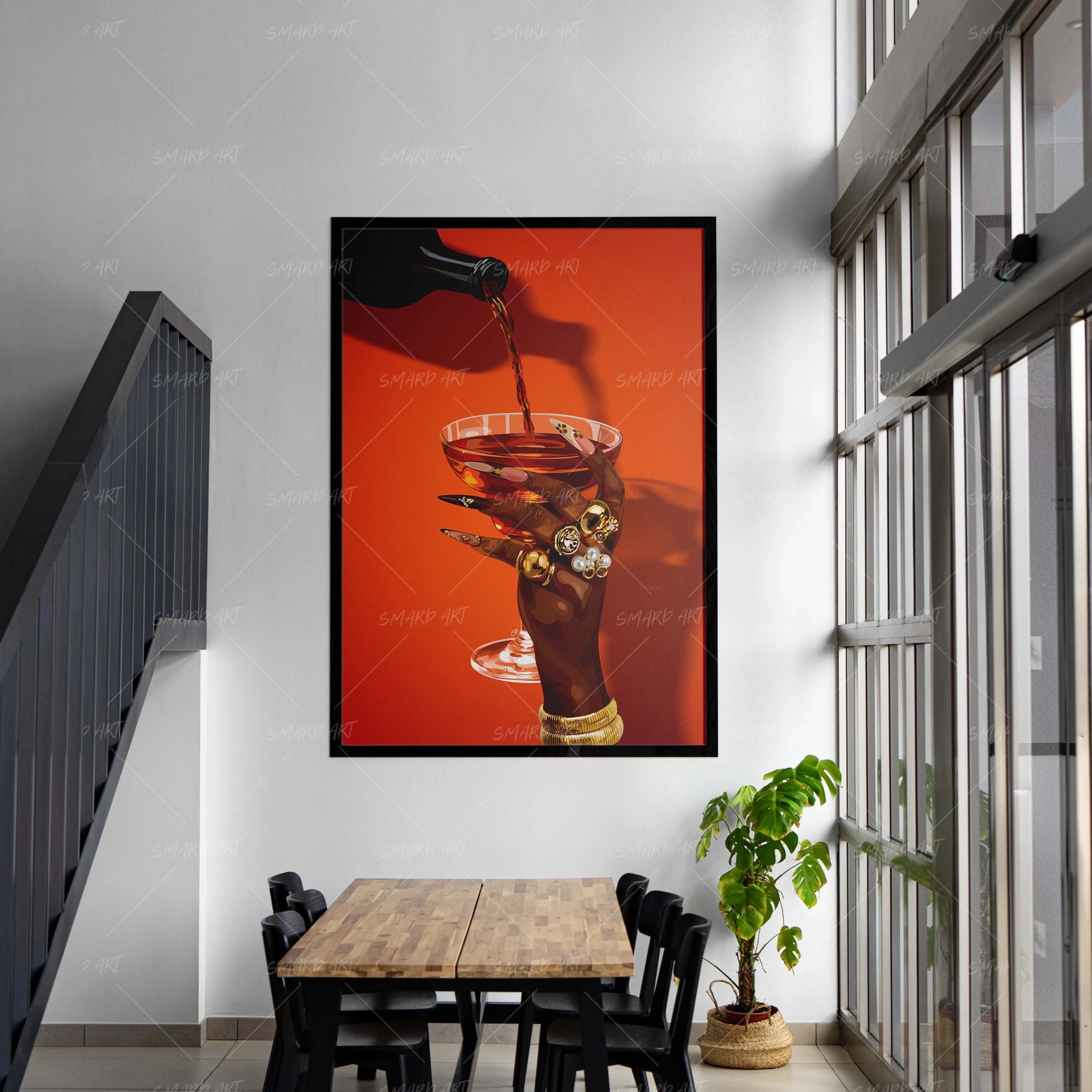 Let It Pour-wall art print featuring decorative artistic design suitable for living rooms, offices, and schools by SmardArt. Elevate your space with Black wall art that speaks to culture, identity, and creativity. At Smard, we celebrate artistry made with melanin, bringing powerful and inspiring designs to life.