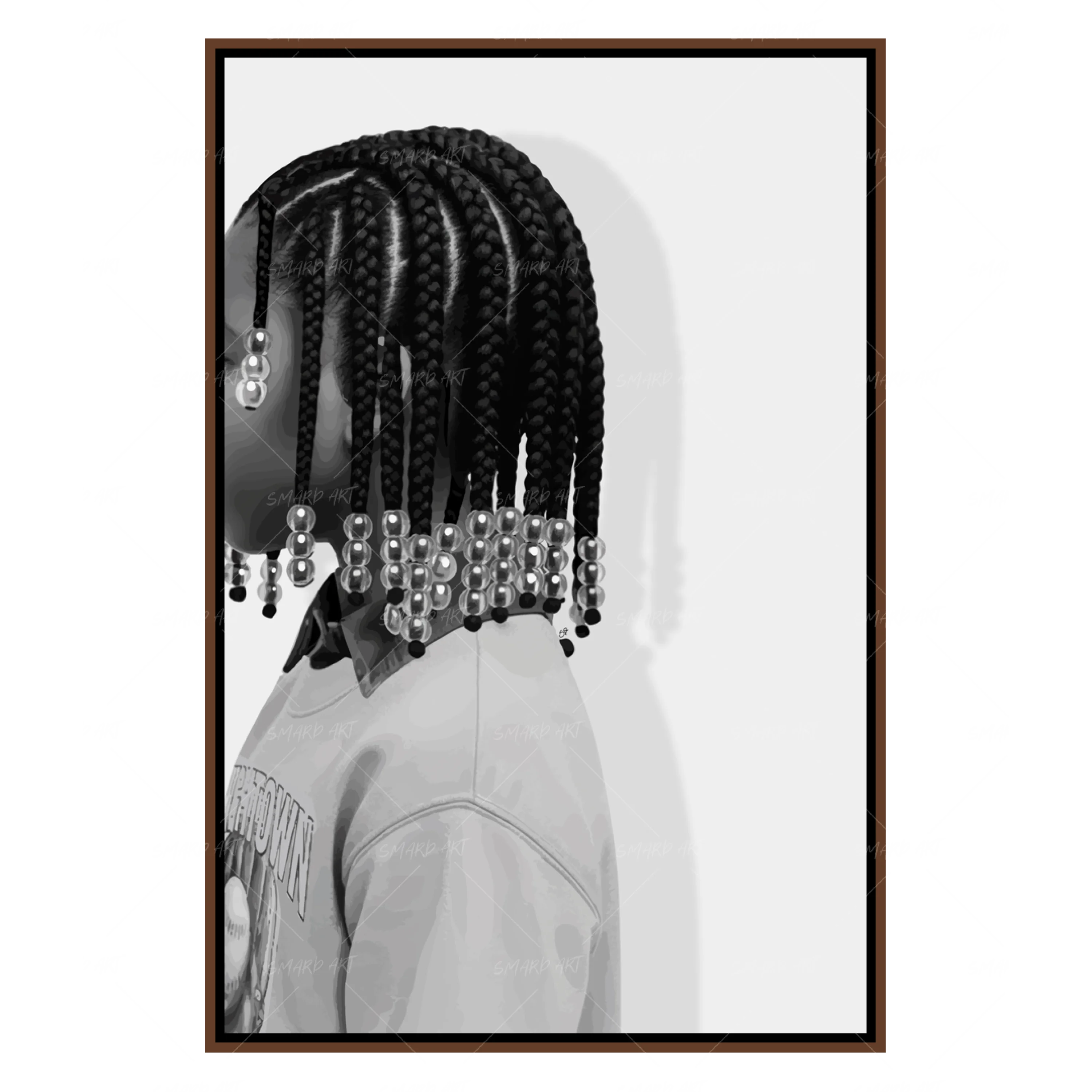 Lil Drip-wall art print featuring decorative artistic design suitable for living rooms, offices, and schools by SmardArt. Elevate your space with Black wall art that speaks to culture, identity, and creativity. At Smard, we celebrate artistry made with melanin, bringing powerful and inspiring designs to life.