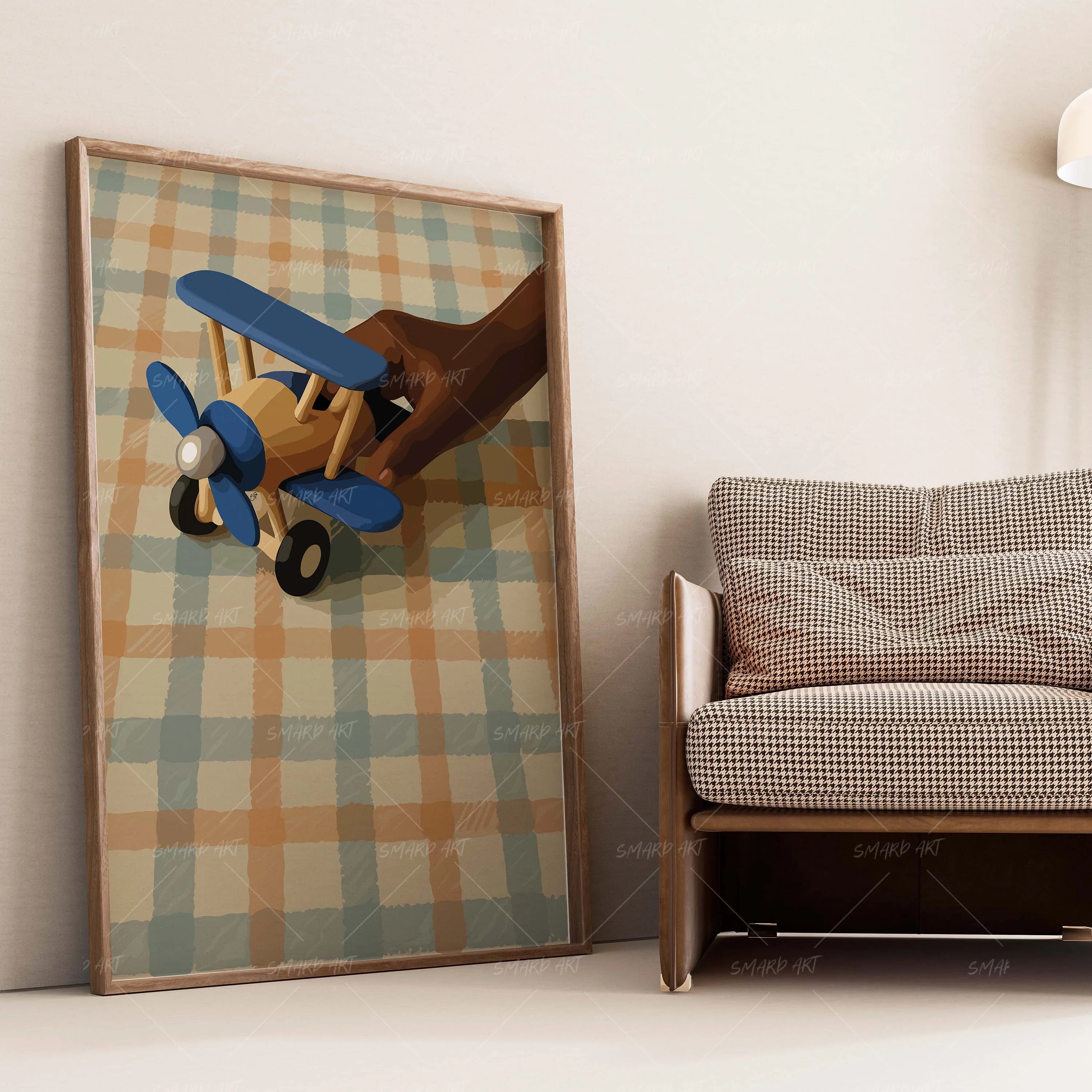 Little Pilot-wall art print featuring decorative artistic design suitable for living rooms, offices, and schools by SmardArt. Elevate your space with Black wall art that speaks to culture, identity, and creativity. At Smard, we celebrate artistry made with melanin, bringing powerful and inspiring designs to life.