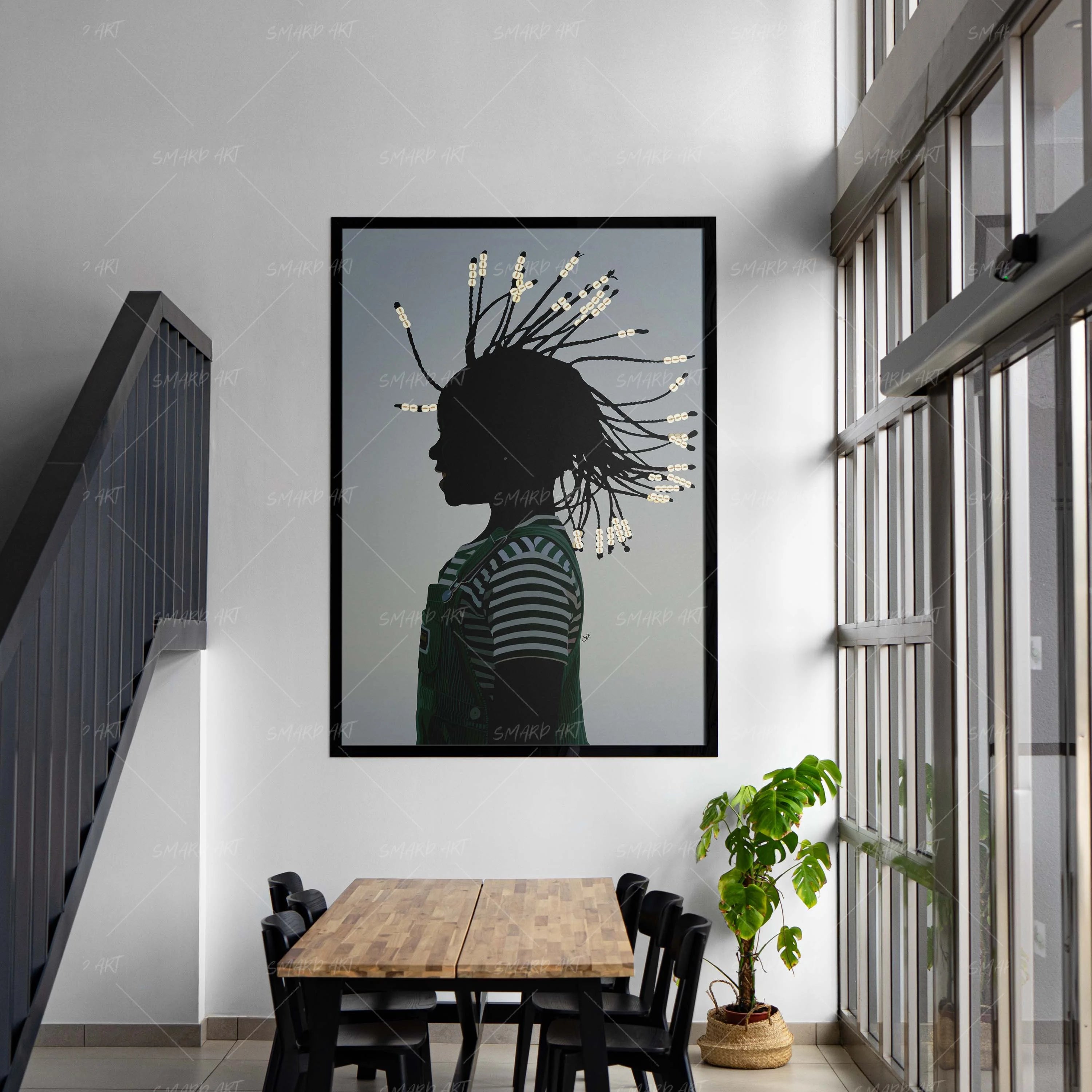 Little Flip-wall art print featuring decorative artistic design suitable for living rooms, offices, and schools by SmardArt. Elevate your space with Black wall art that speaks to culture, identity, and creativity. At Smard, we celebrate artistry made with melanin, bringing powerful and inspiring designs to life.