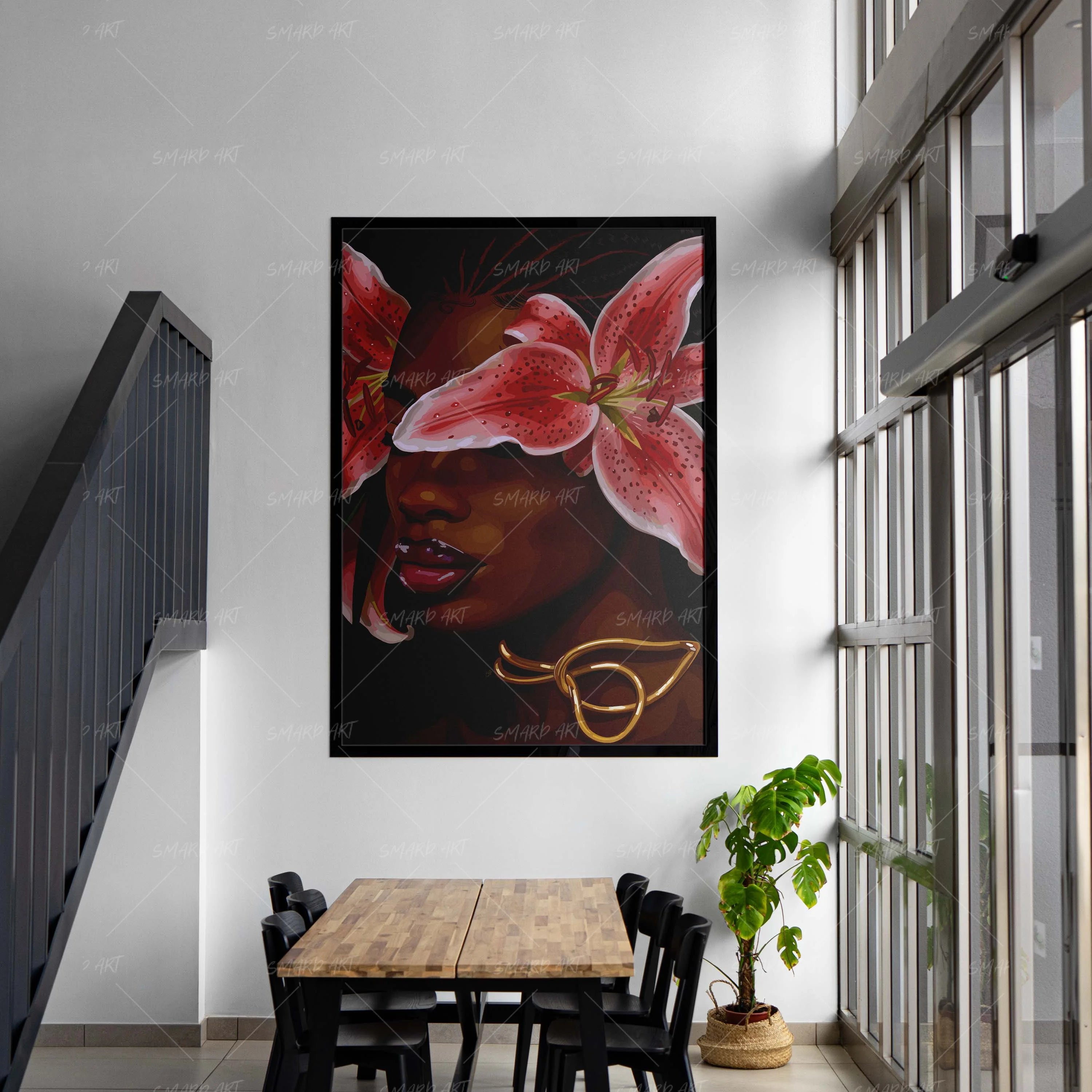 Look Away-wall art print featuring decorative artistic design suitable for living rooms, offices, and schools by SmardArt. Elevate your space with Black wall art that speaks to culture, identity, and creativity. At Smard, we celebrate artistry made with melanin, bringing powerful and inspiring designs to life.