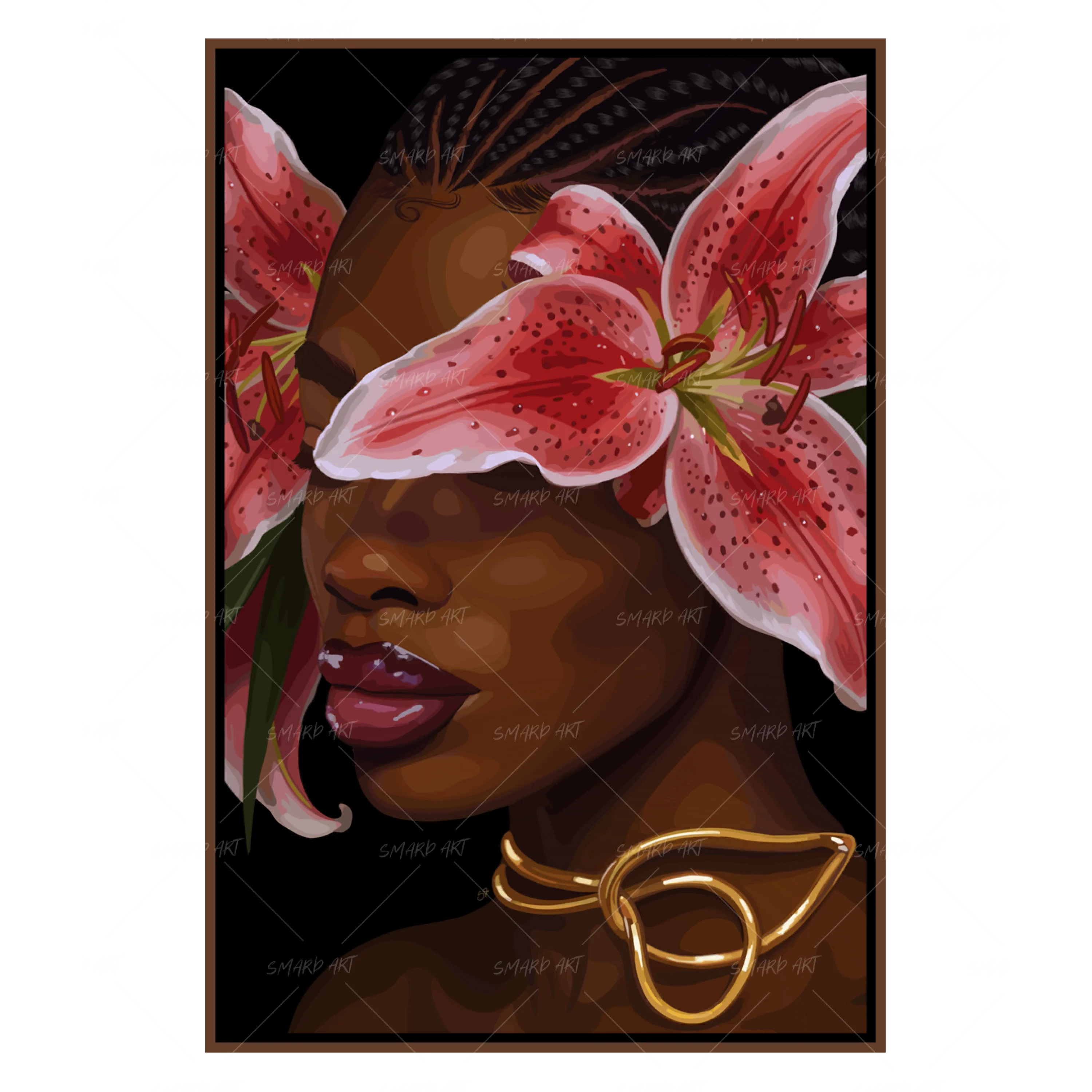 Look Away-wall art print featuring decorative artistic design suitable for living rooms, offices, and schools by SmardArt. Elevate your space with Black wall art that speaks to culture, identity, and creativity. At Smard, we celebrate artistry made with melanin, bringing powerful and inspiring designs to life.