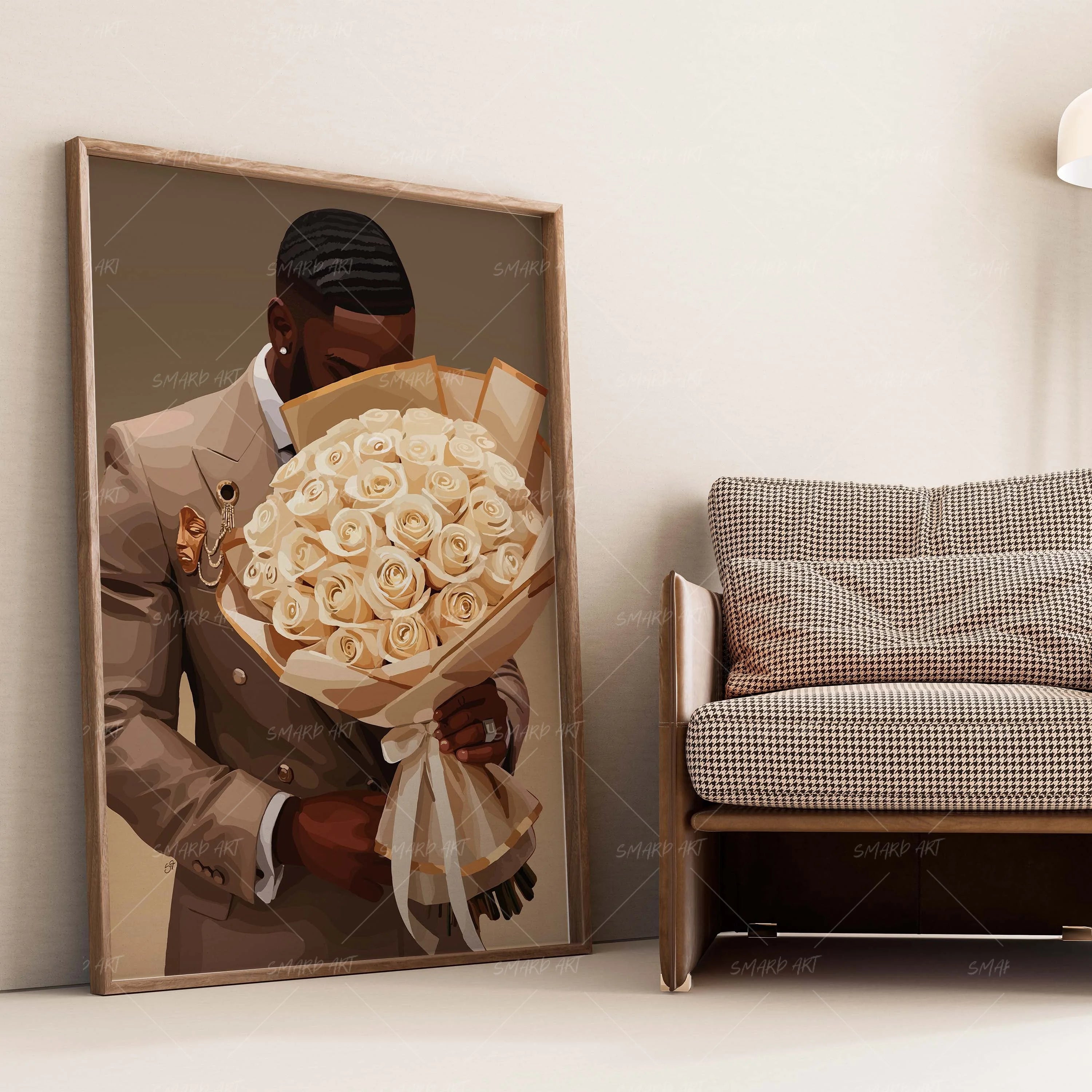 Loverboy-wall art print featuring decorative artistic design suitable for living rooms, offices, and schools by SmardArt. Elevate your space with Black wall art that speaks to culture, identity, and creativity. At Smard, we celebrate artistry made with melanin, bringing powerful and inspiring designs to life.