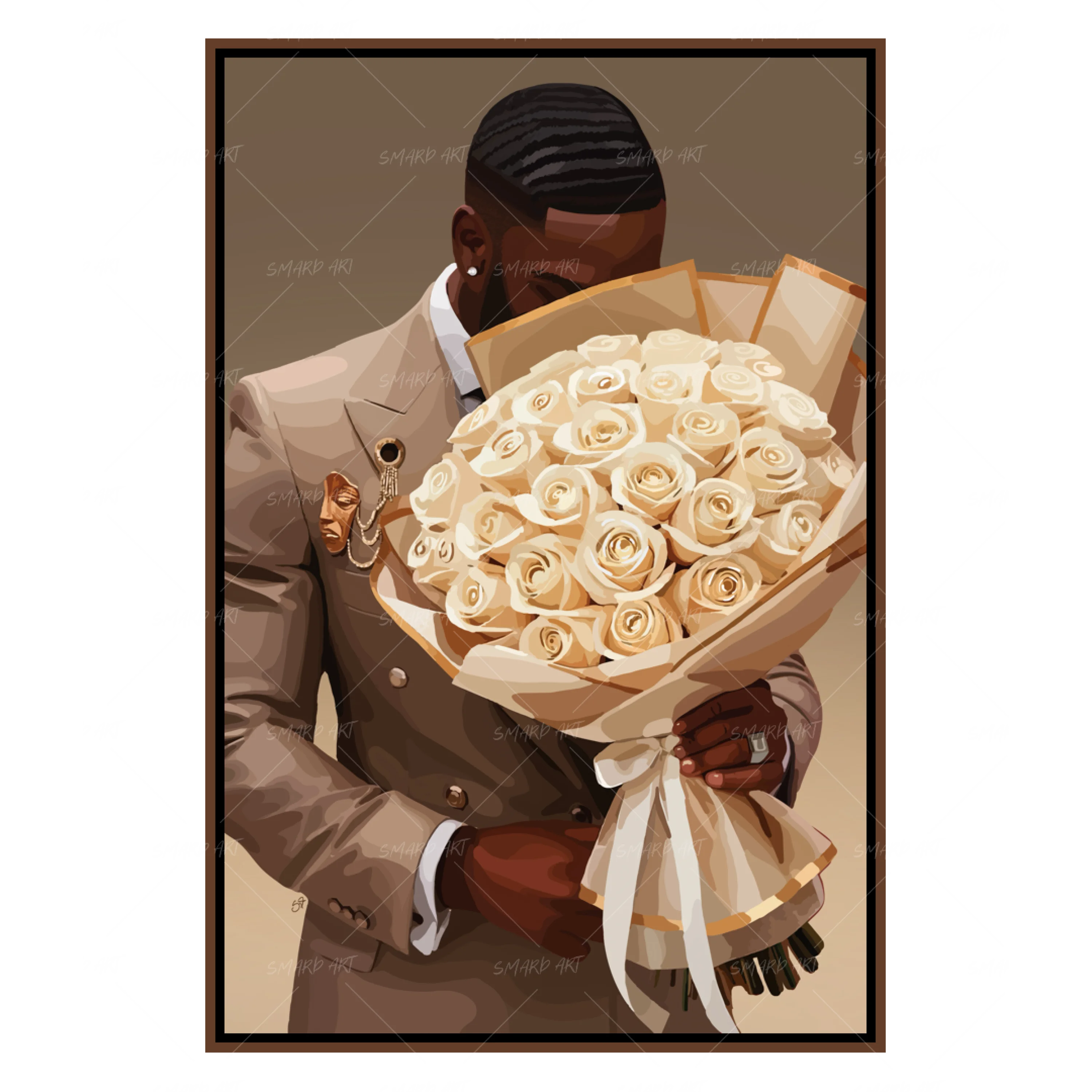 Loverboy-wall art print featuring decorative artistic design suitable for living rooms, offices, and schools by SmardArt. Elevate your space with Black wall art that speaks to culture, identity, and creativity. At Smard, we celebrate artistry made with melanin, bringing powerful and inspiring designs to life.