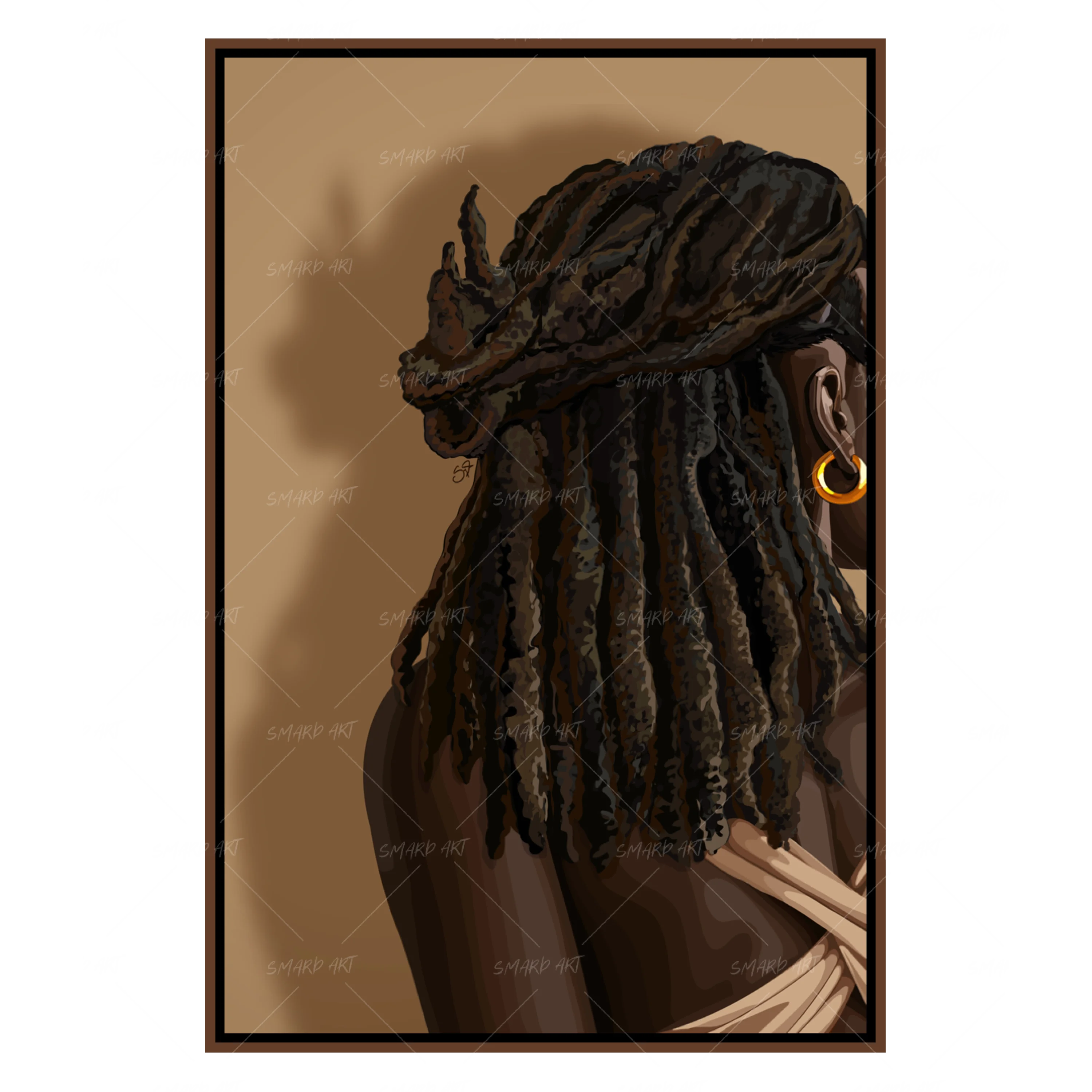 Loc Life-wall art print featuring decorative artistic design suitable for living rooms, offices, and schools by SmardArt. Elevate your space with Black wall art that speaks to culture, identity, and creativity. At Smard, we celebrate artistry made with melanin, bringing powerful and inspiring designs to life.